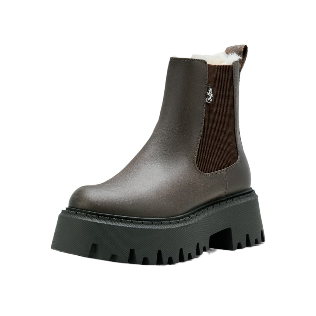 Buffalo Aspen Chelsea Warm Stivaletto Donna Marrone con Elastico