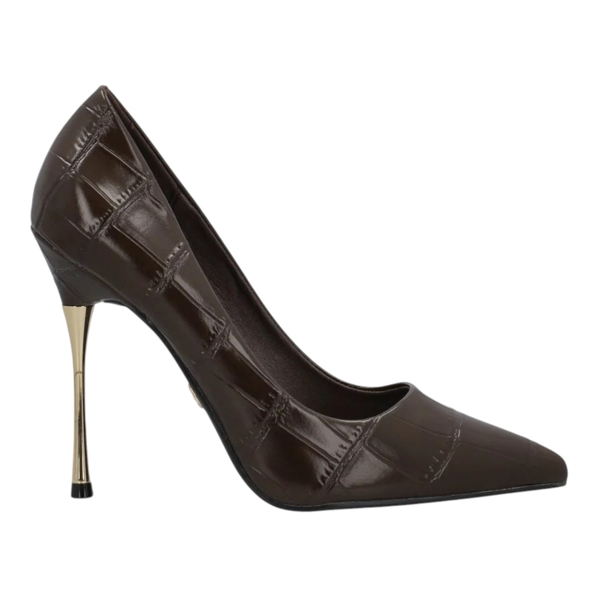 Gold&Gold Dècollettè Donna Marrone Effetto Cocco con Tacco Alto 110mm