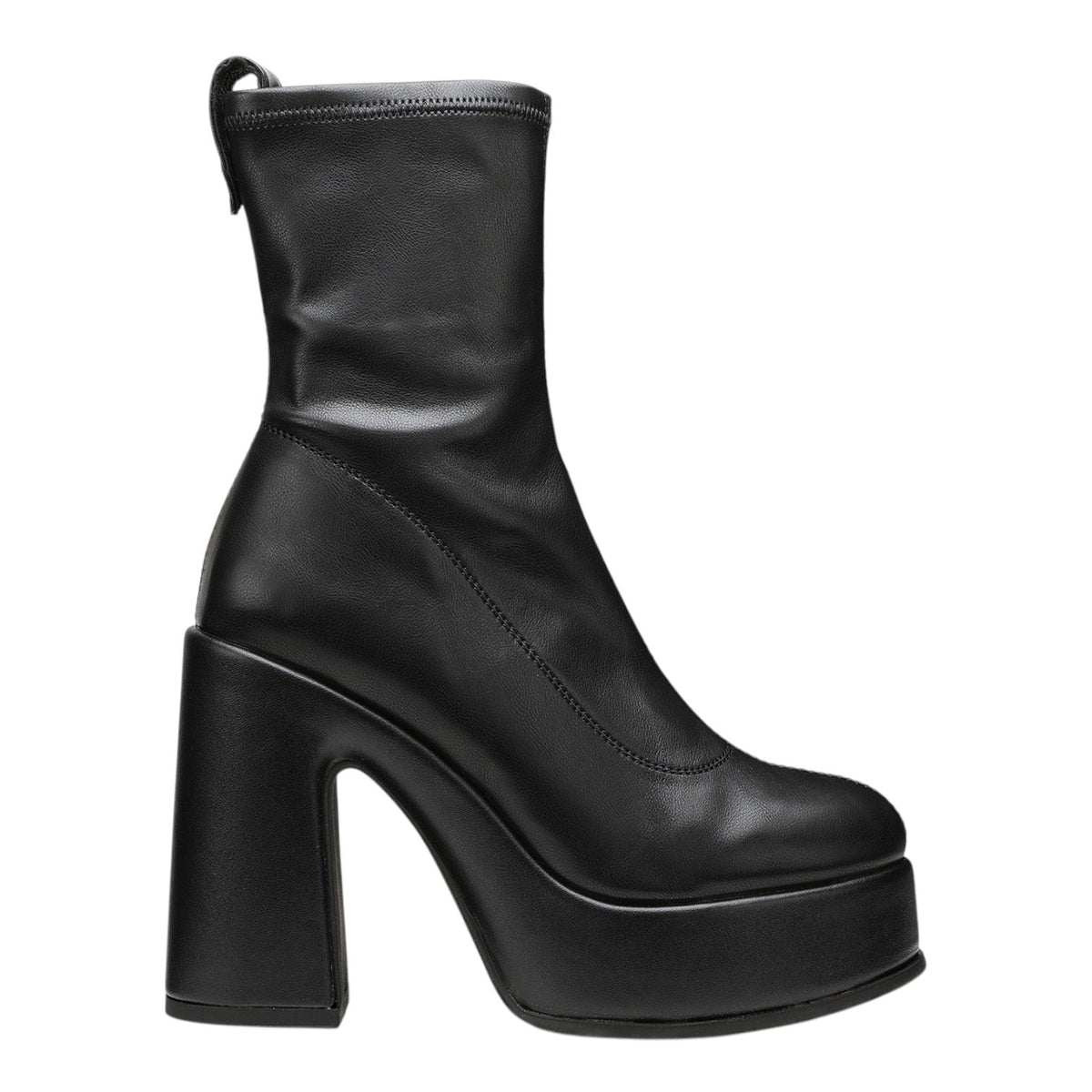 Cult Stivaletto Donna in Ecopelle Nera con Plateau e Tacco Largo Alto 120mm