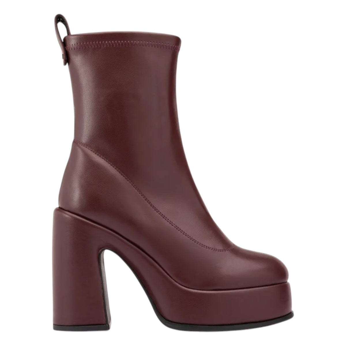 Cult Stivaletto Donna in Ecopelle Borgogna con Plateau e Tacco Largo Alto 120mm