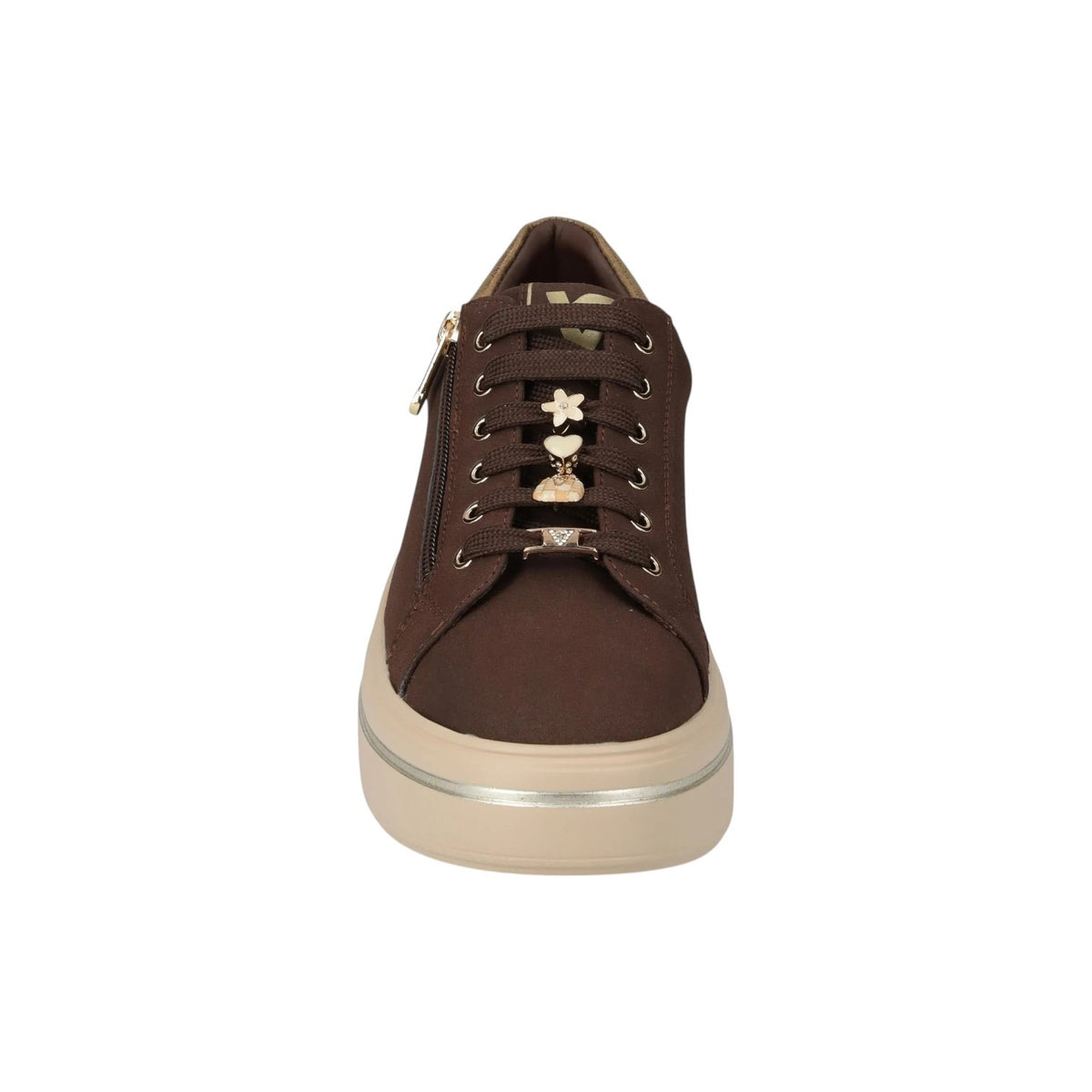 Valleverde Sneakers Donna Marrone con Accessori sui Lacci