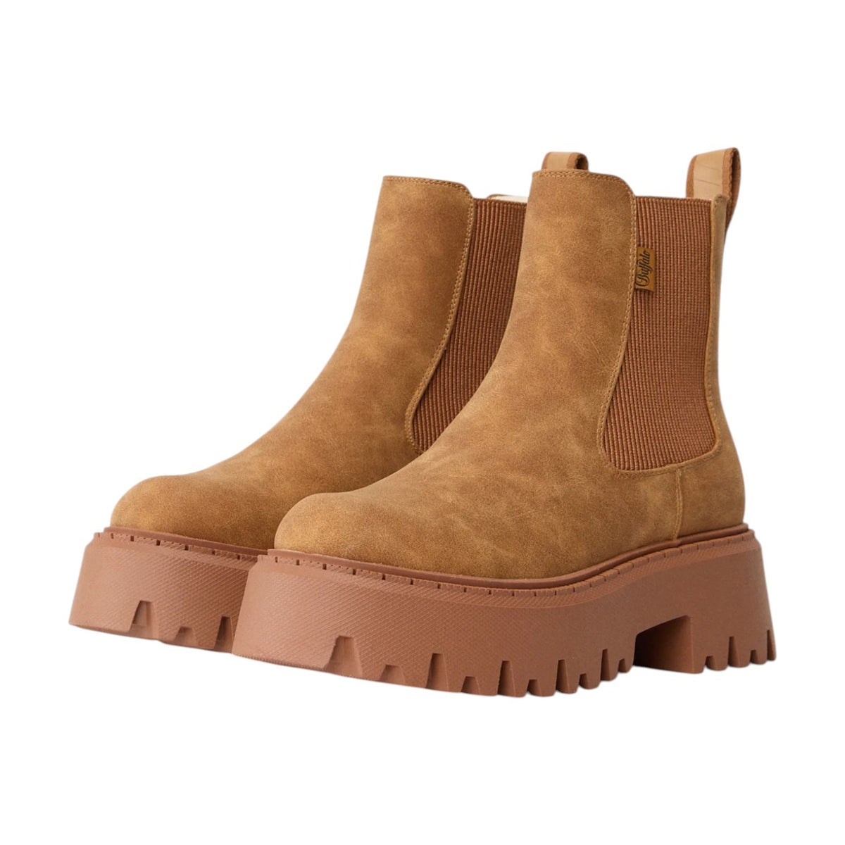 Buffalo Aspen Chelsea Warm Stivaletto Donna Cognac con Elastico
