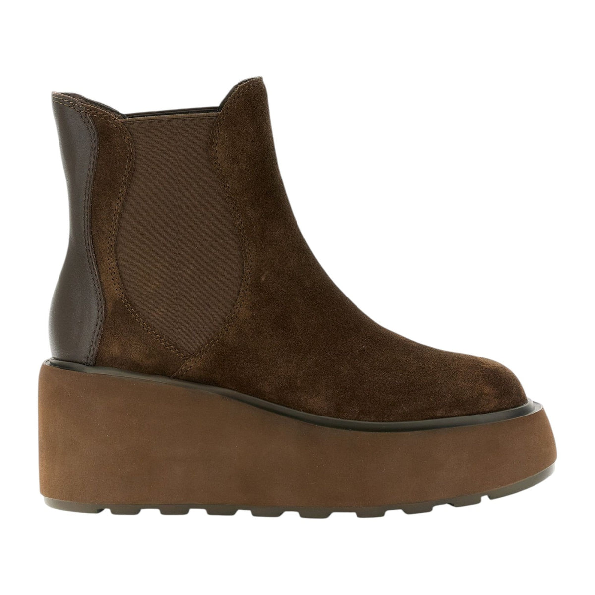 CafèNoir Stivaletto Donna in Camoscio Cioccolato con Zeppa Alta 80mm