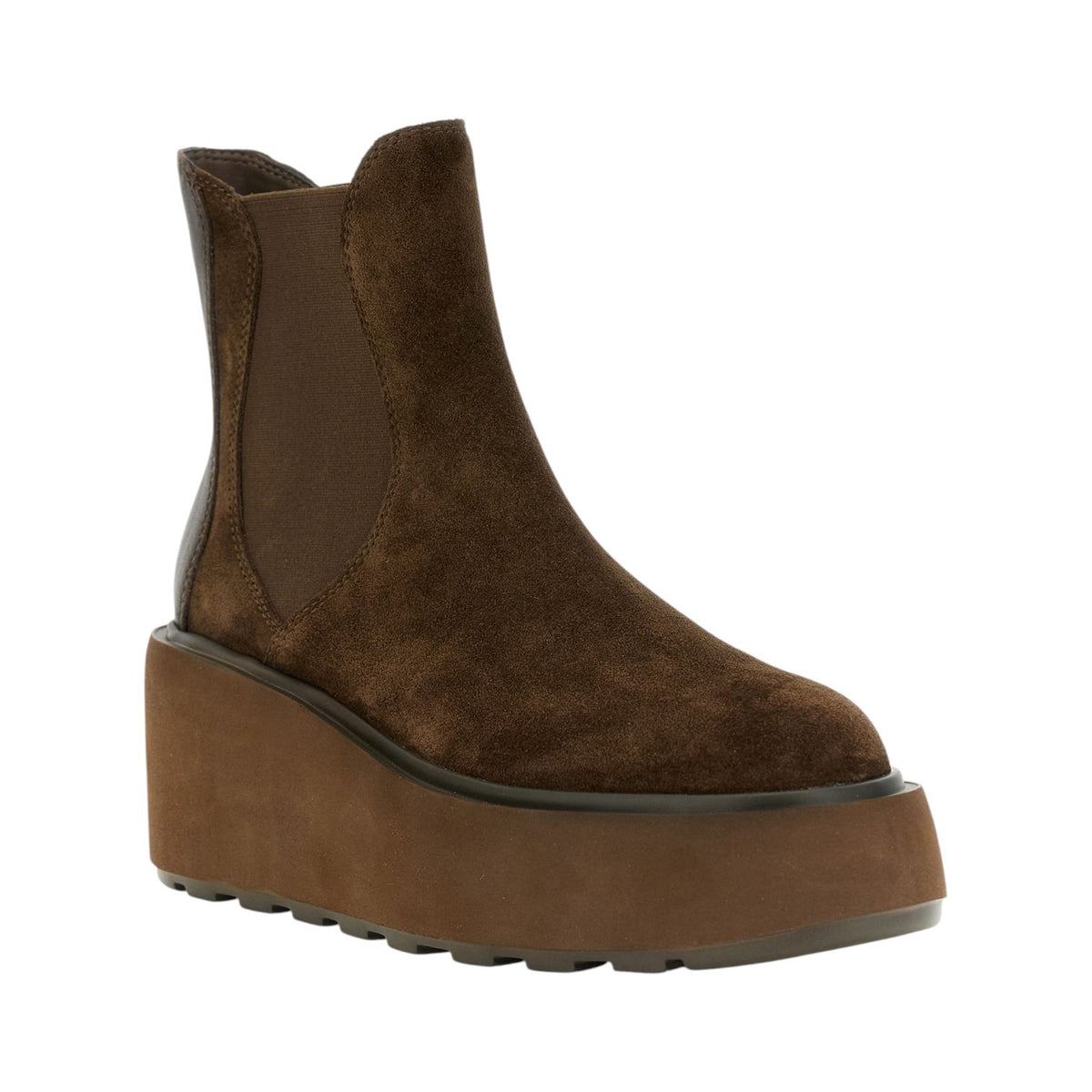 CafèNoir Stivaletto Donna in Camoscio Cioccolato con Zeppa Alta 80mm