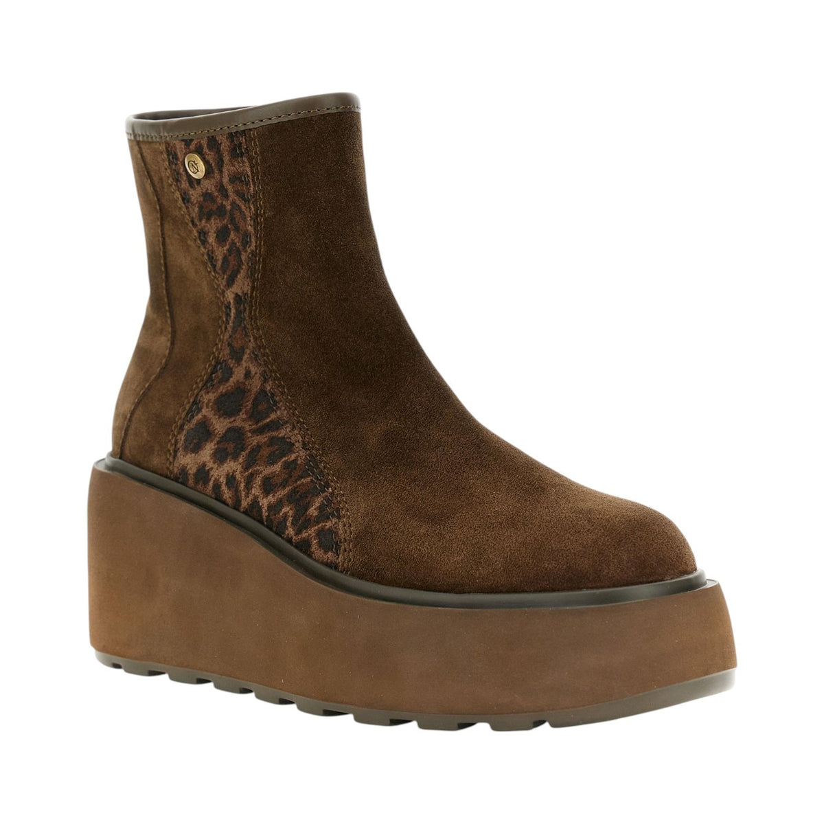 CafèNoir Stivaletto Donna Cioccolato Maculato con Zeppa Alta 80mm