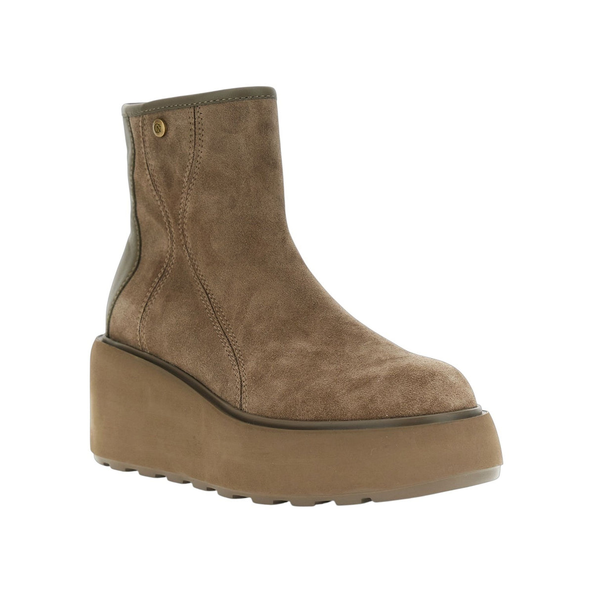 CafèNoir Stivaletto Donna Tortora con Zeppa Alta 80mm