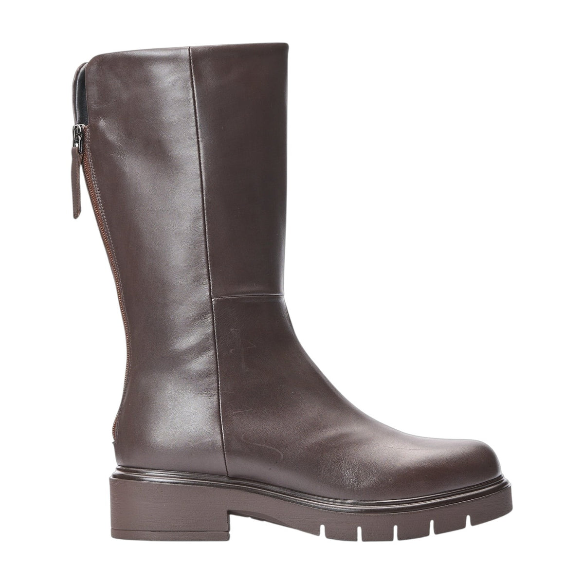 Albano Stivaletto Donna Alto Moro in Pelle con Tacco Largo 40mm