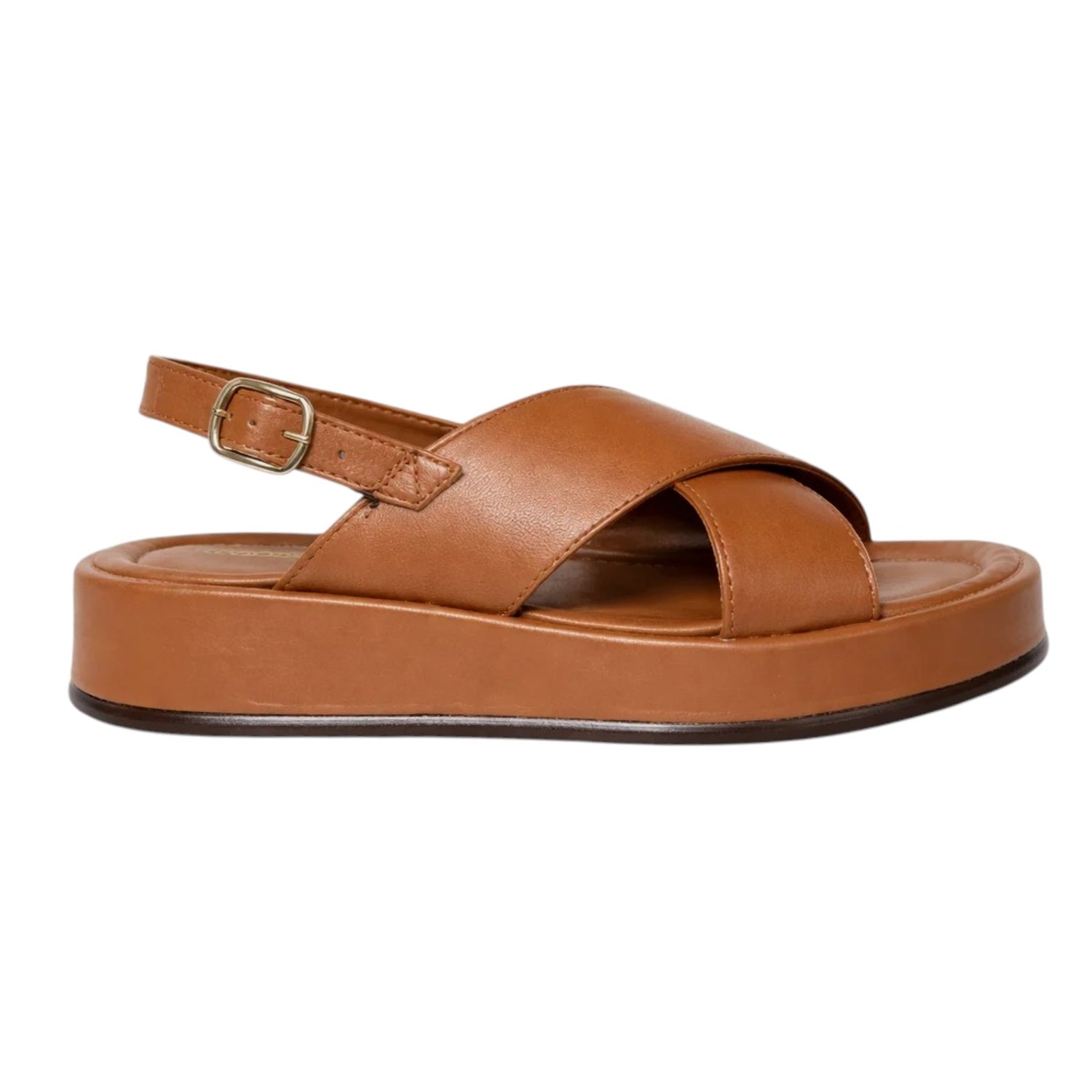 Francesco Brunelli Sandalo Platform Donna in Pelle Cuoio