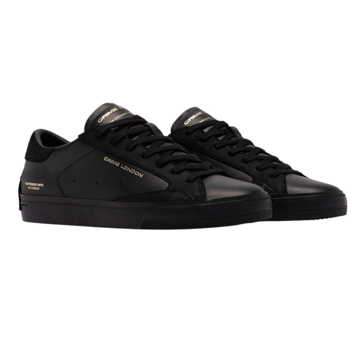 Crime London Sneakers Uomo Nera Distressed 2.0 Obsidian