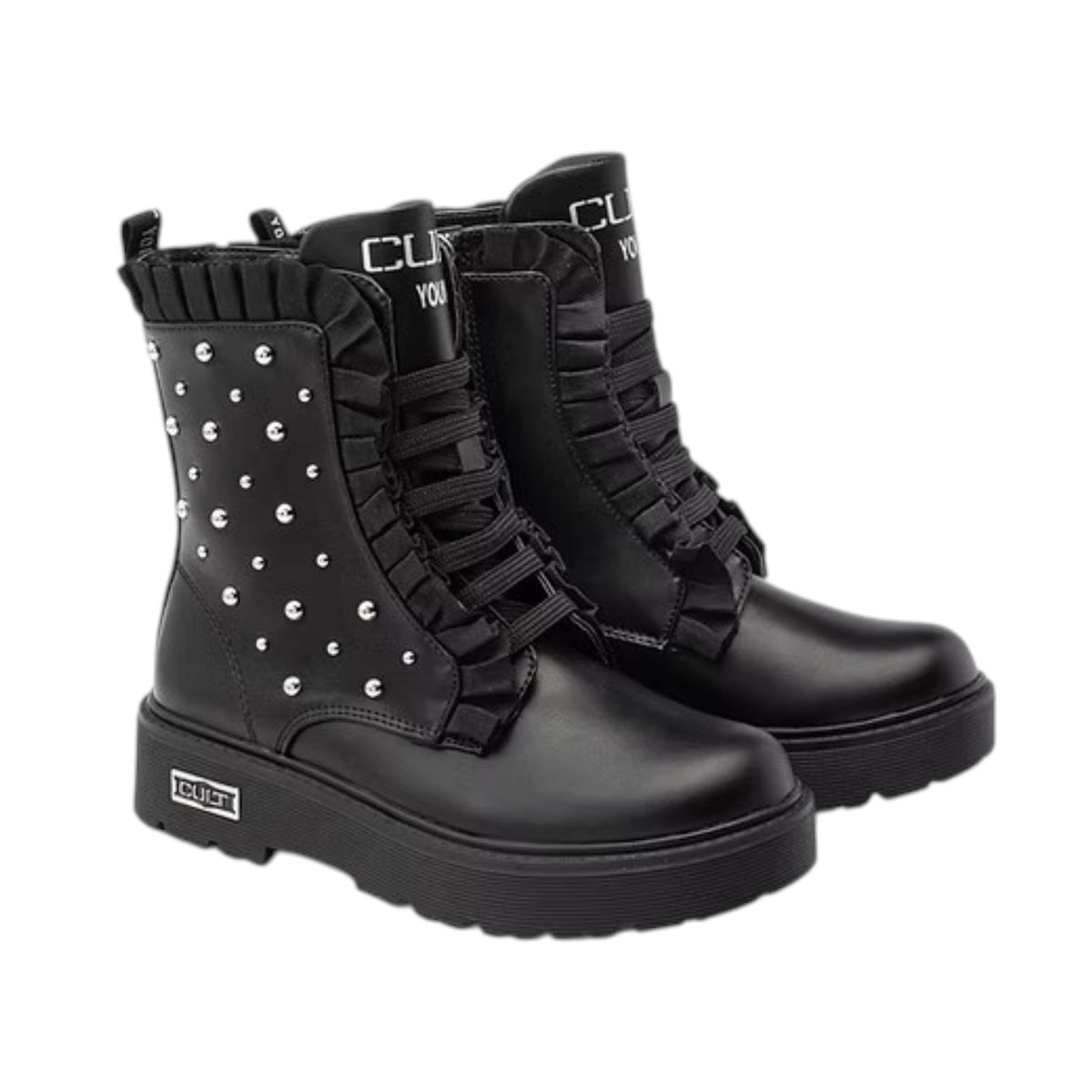 Cult Young Anfibio Bambina Nero con Borchie e Rouches Numero 31/32/33/34
