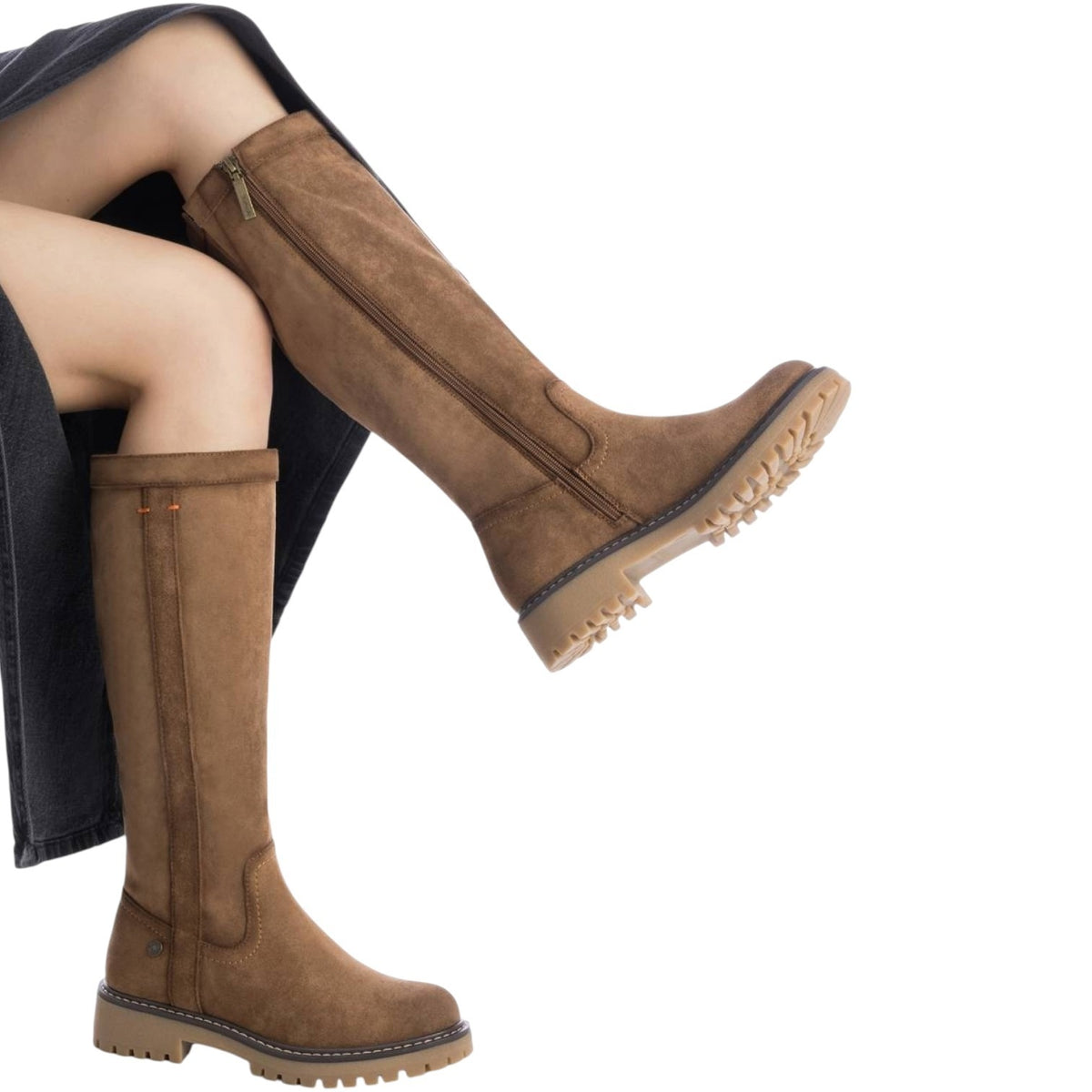 Refresh Stivale Donna in Camoscio Cammello