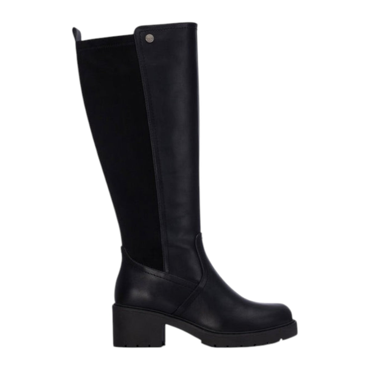 Refresh Stivale Donna in Camoscio e Ecopelle Nero con Tacco Alto 60mm