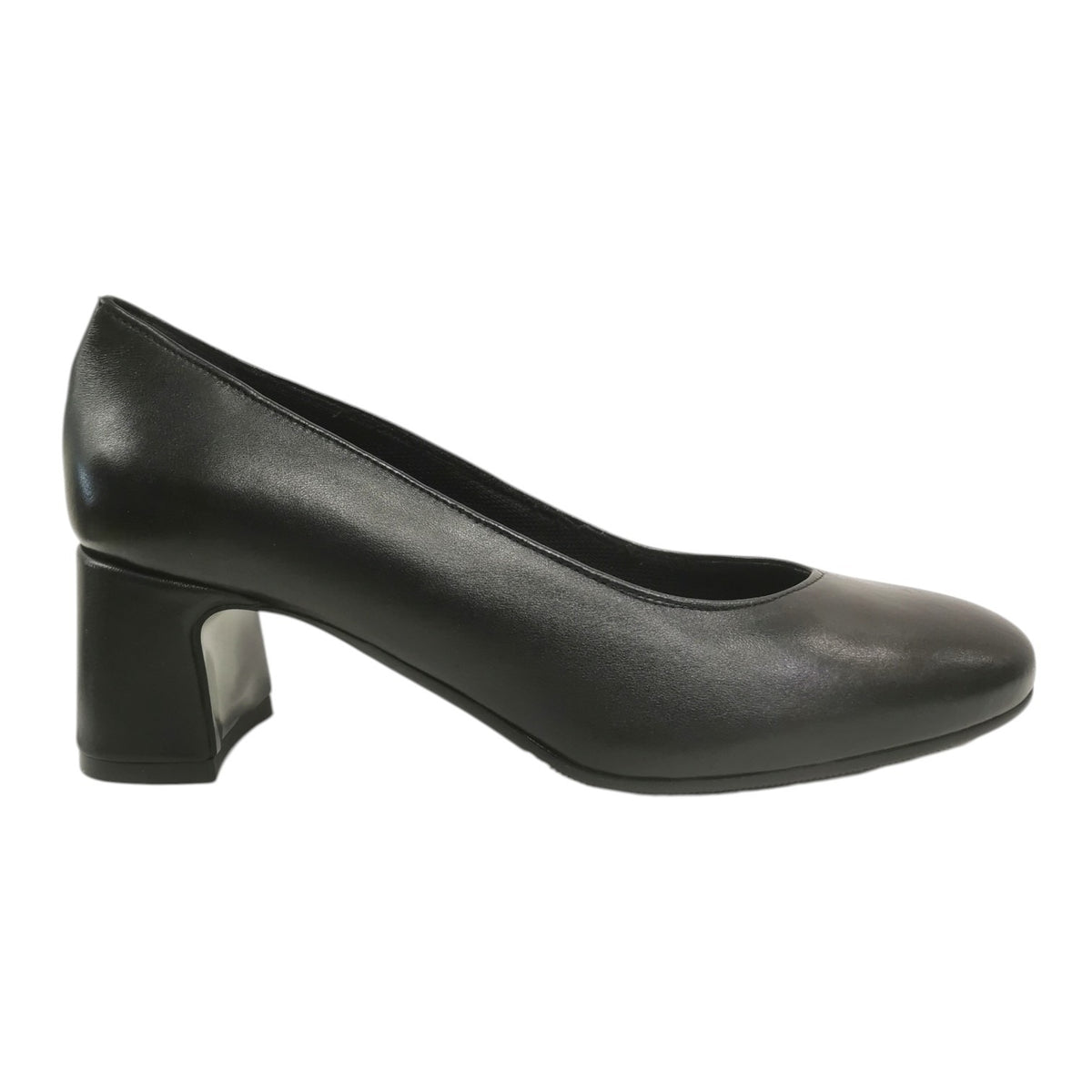 Susimoda Dècollettè Donna in Pelle Nera con Tacco Largo Alto 50mm