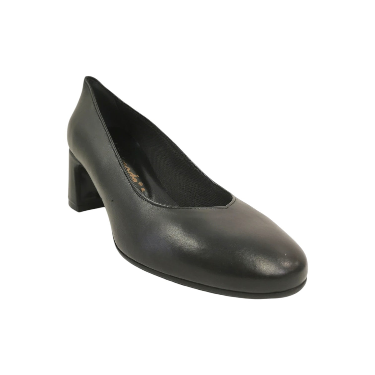 Susimoda Dècollettè Donna in Pelle Nera con Tacco Largo Alto 50mm