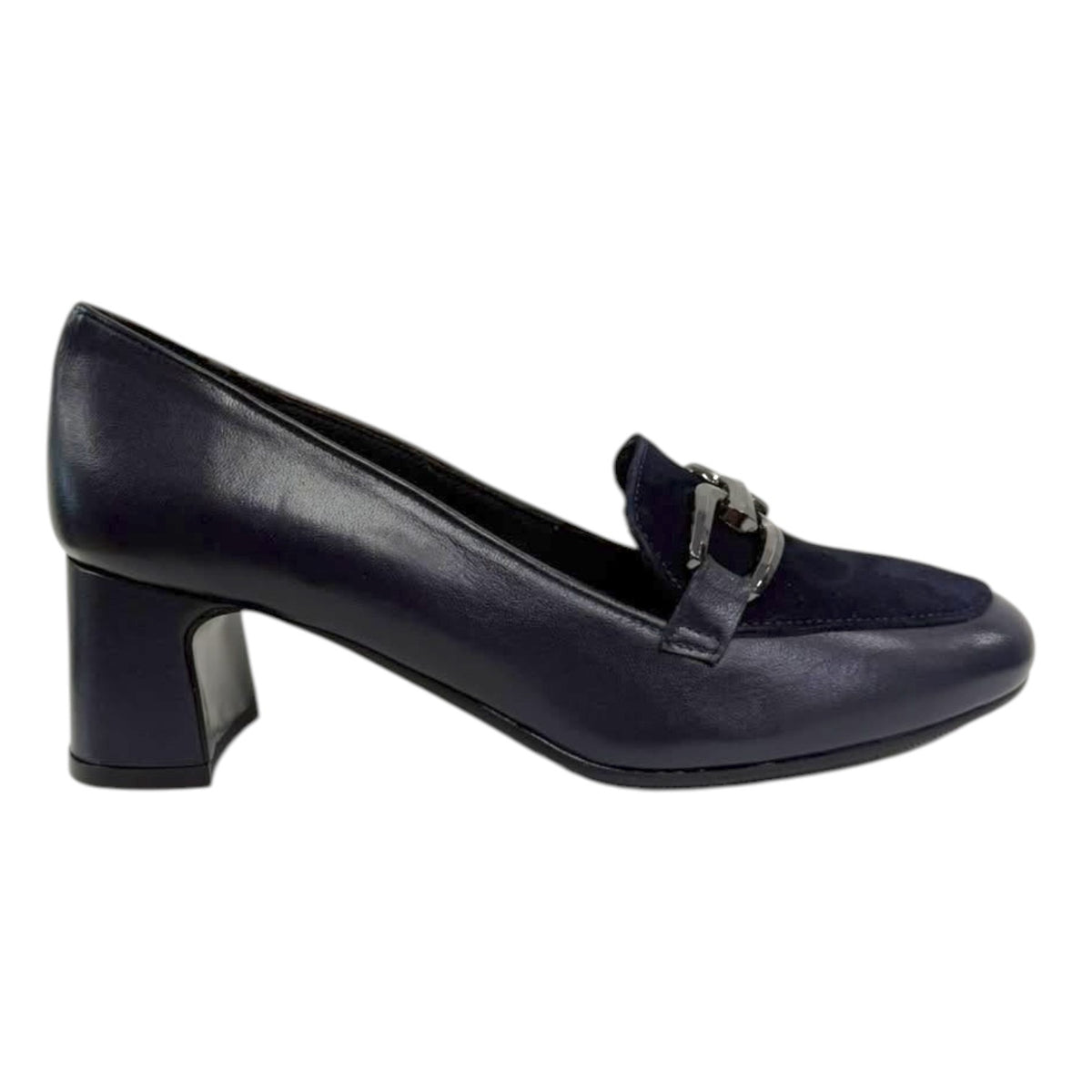 Susimoda Mocassino Donna Blu con Morsetto e Tacco Largo Alto 50mm