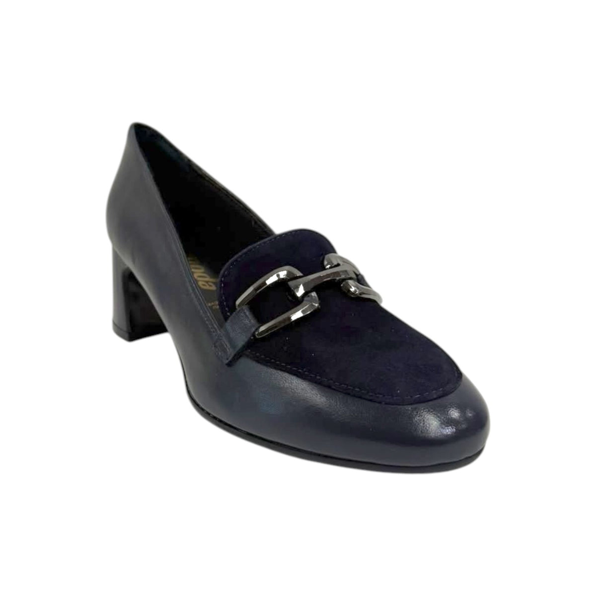 Susimoda Mocassino Donna Blu con Morsetto e Tacco Largo Alto 50mm