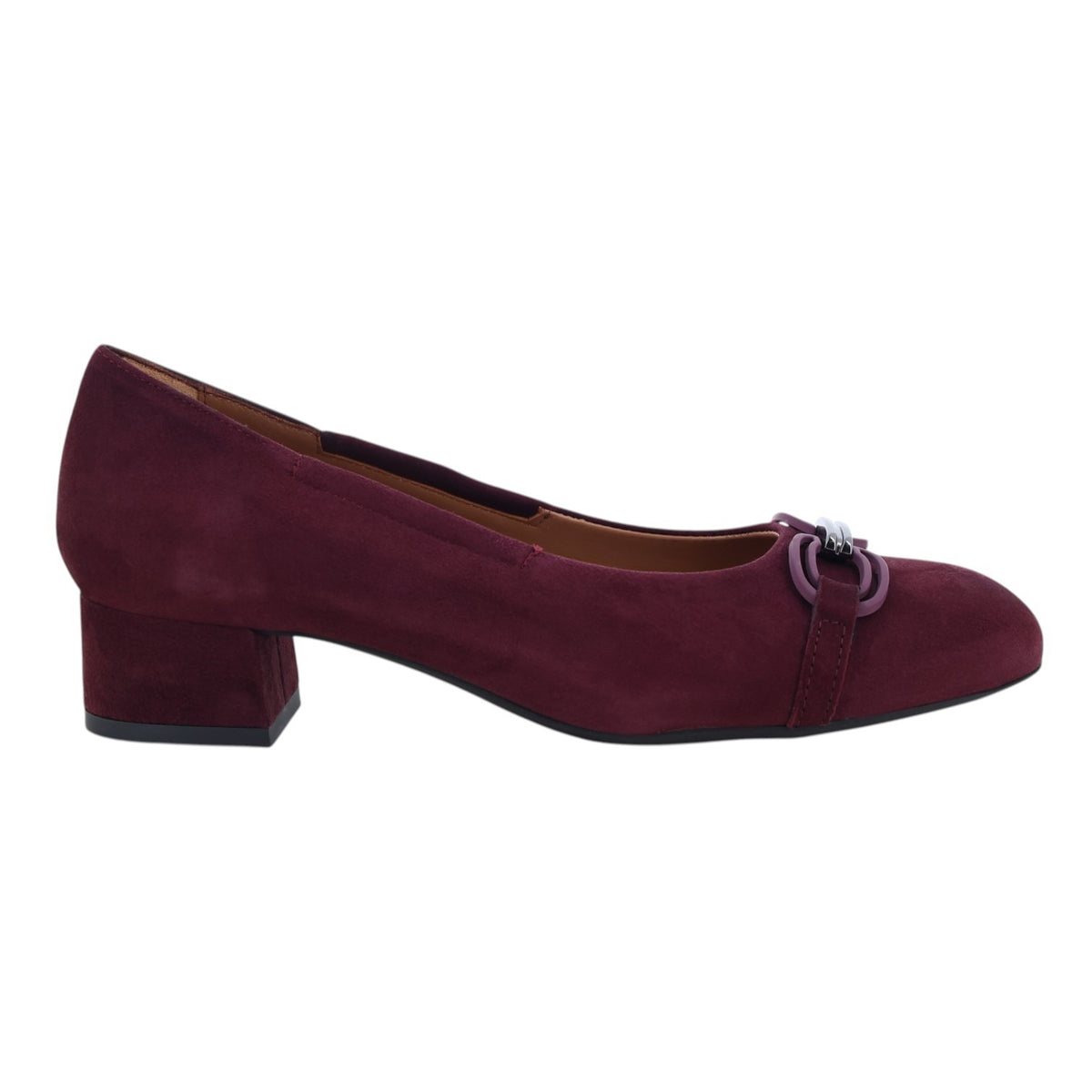 Melluso Dècollettè Donna in Camoscio Bordeaux con Tacco Largo Alto 40mm