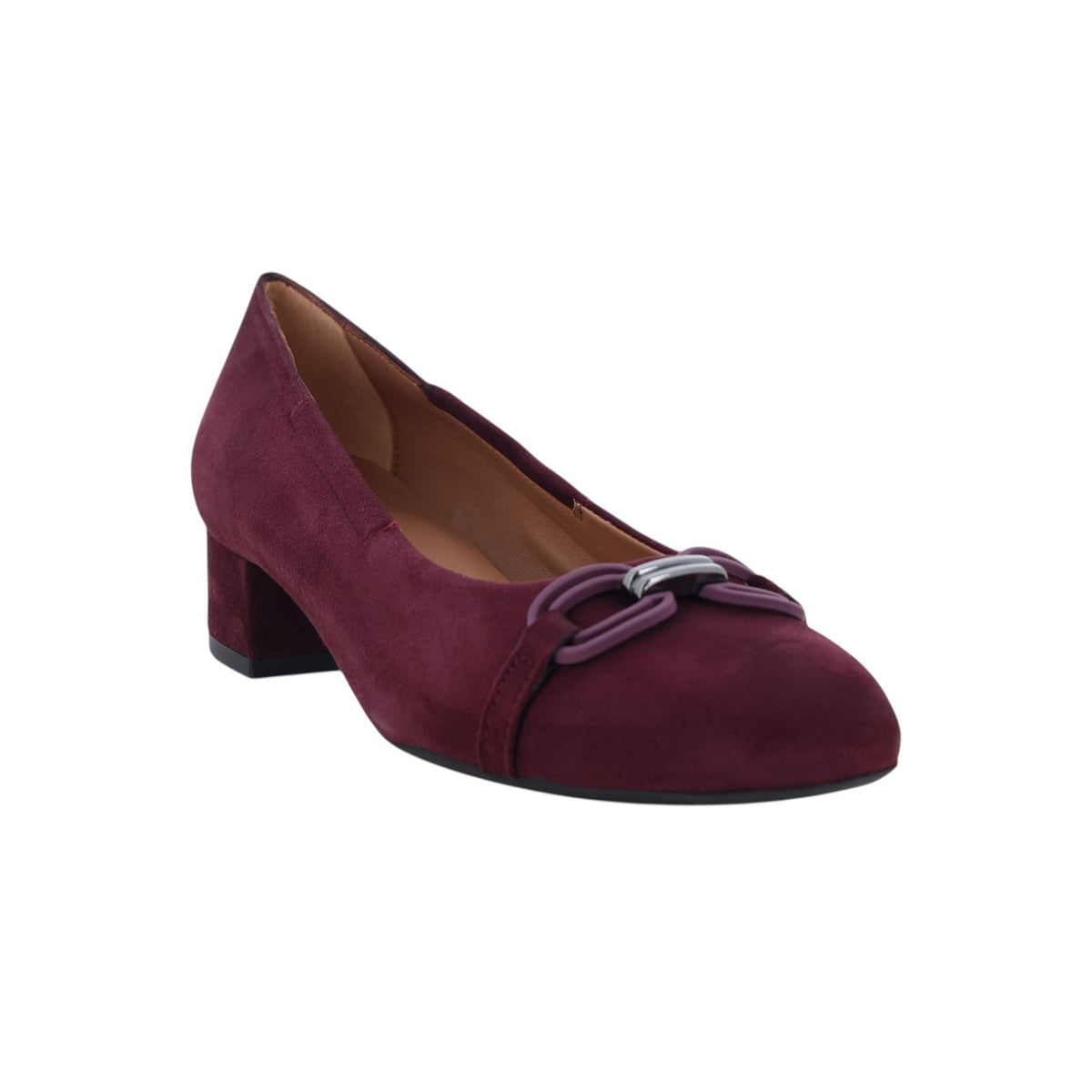 Melluso Dècollettè Donna in Camoscio Bordeaux con Tacco Largo Alto 40mm