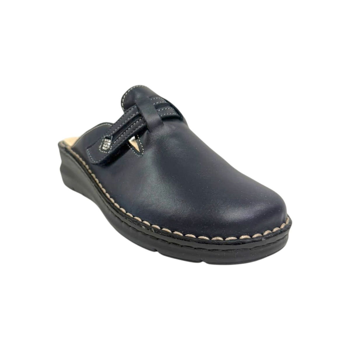 Susimoda Pantofola Donna in Pelle Blu con Plantare Estraibile