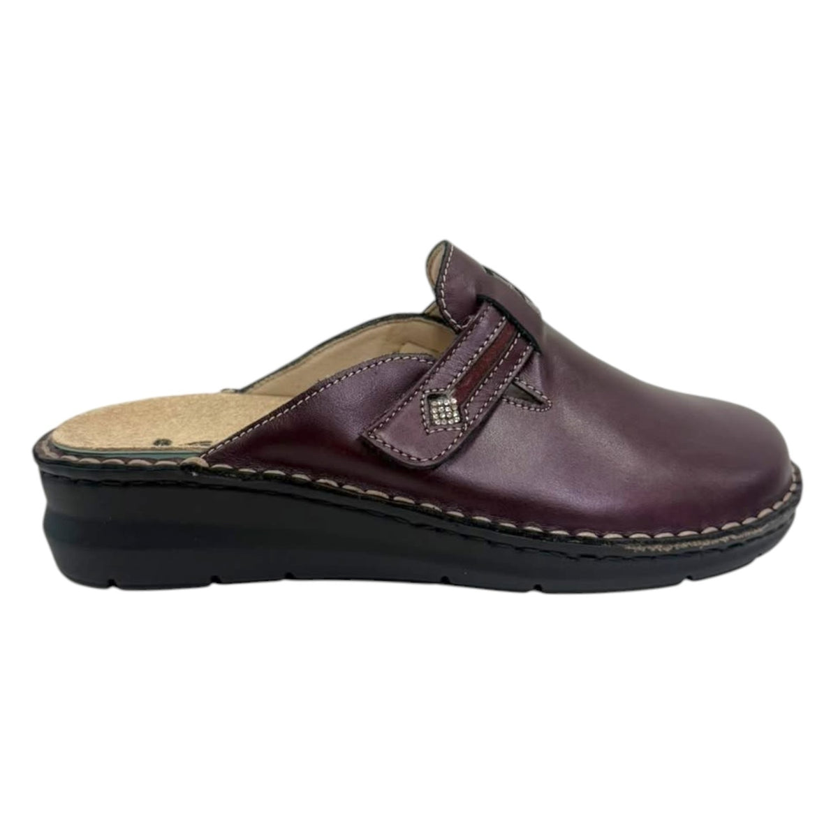 Susimoda Pantofola Donna in Pelle Bordeaux con Plantare Estraibile