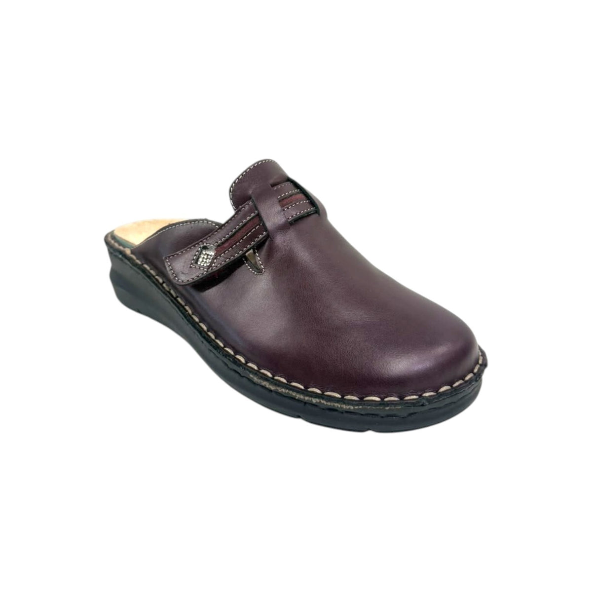 Susimoda Pantofola Donna in Pelle Bordeaux con Plantare Estraibile