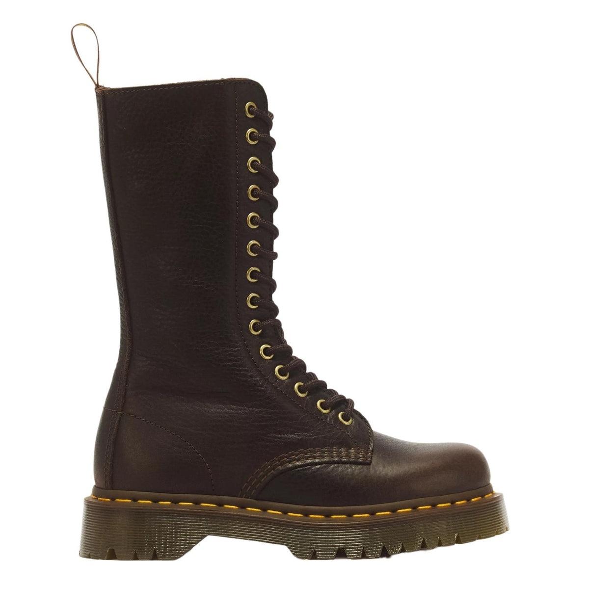 Dr. Martens 1B99 Bex Anfibio Donna Alto in Pelle Moro