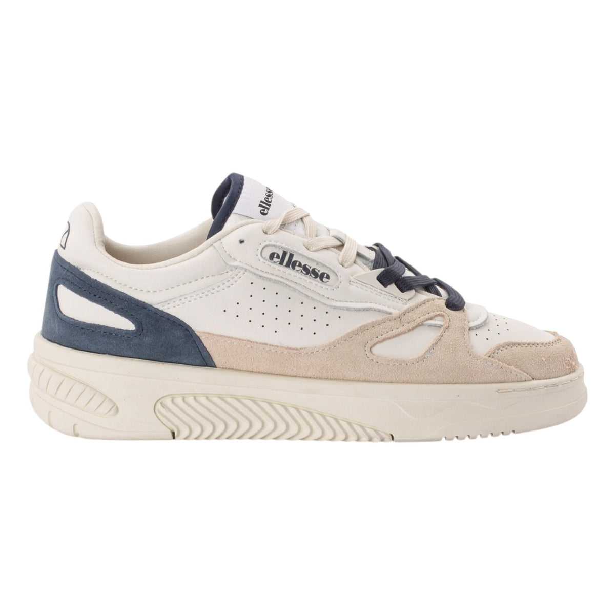 Ellesse Sneakers Uomo in Pelle e Camoscio Bianco Blu