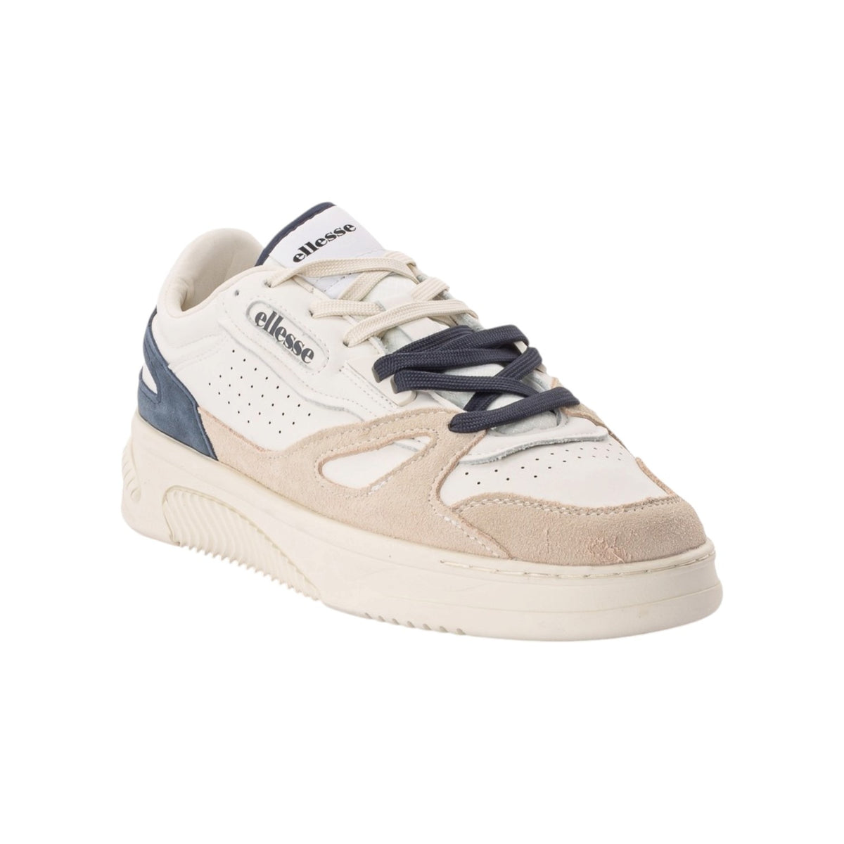 Ellesse Sneakers Uomo in Pelle e Camoscio Bianco Blu