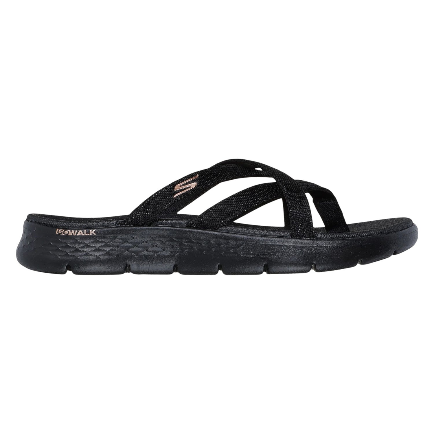 Skechers Infradito Donna Nero Go Walk Flex Sandal - Ssselena