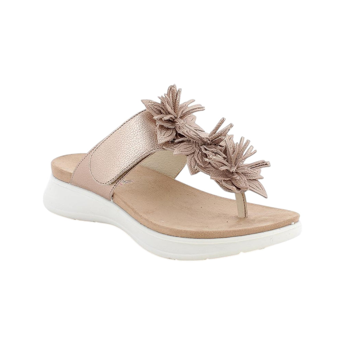 Enval Soft Infradito Donna in Pelle Champagne