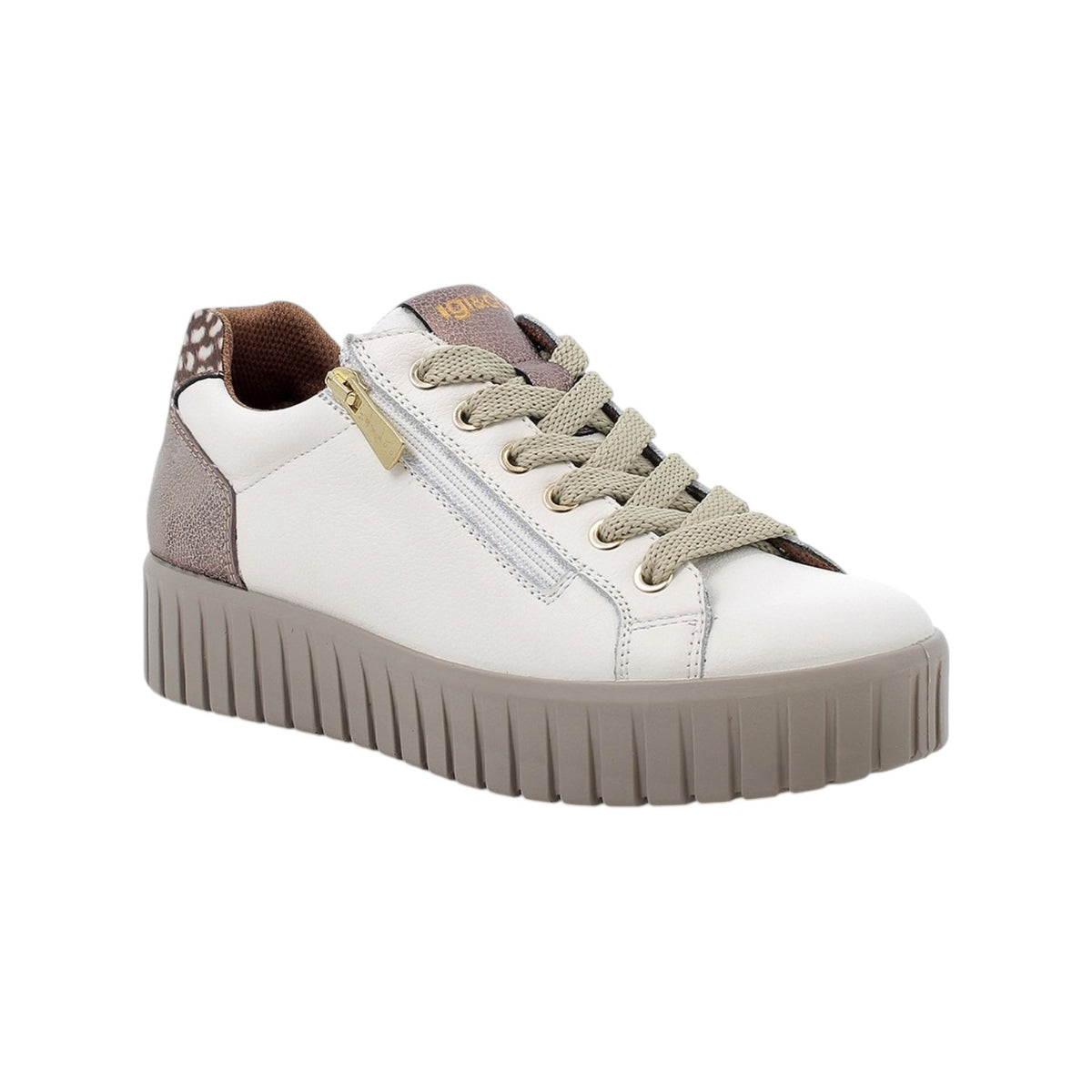 Igi&Co Sneakers Donna in Pelle Bianco Grigio