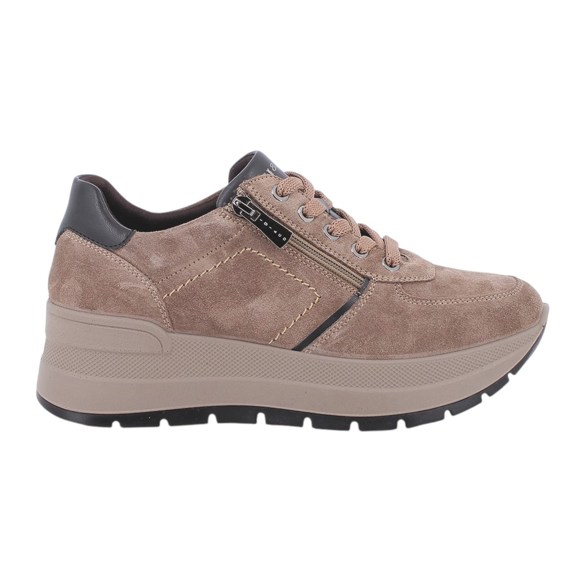 Igi&Co Sneakers Donna Fango in Camoscio con Lacci e Zip