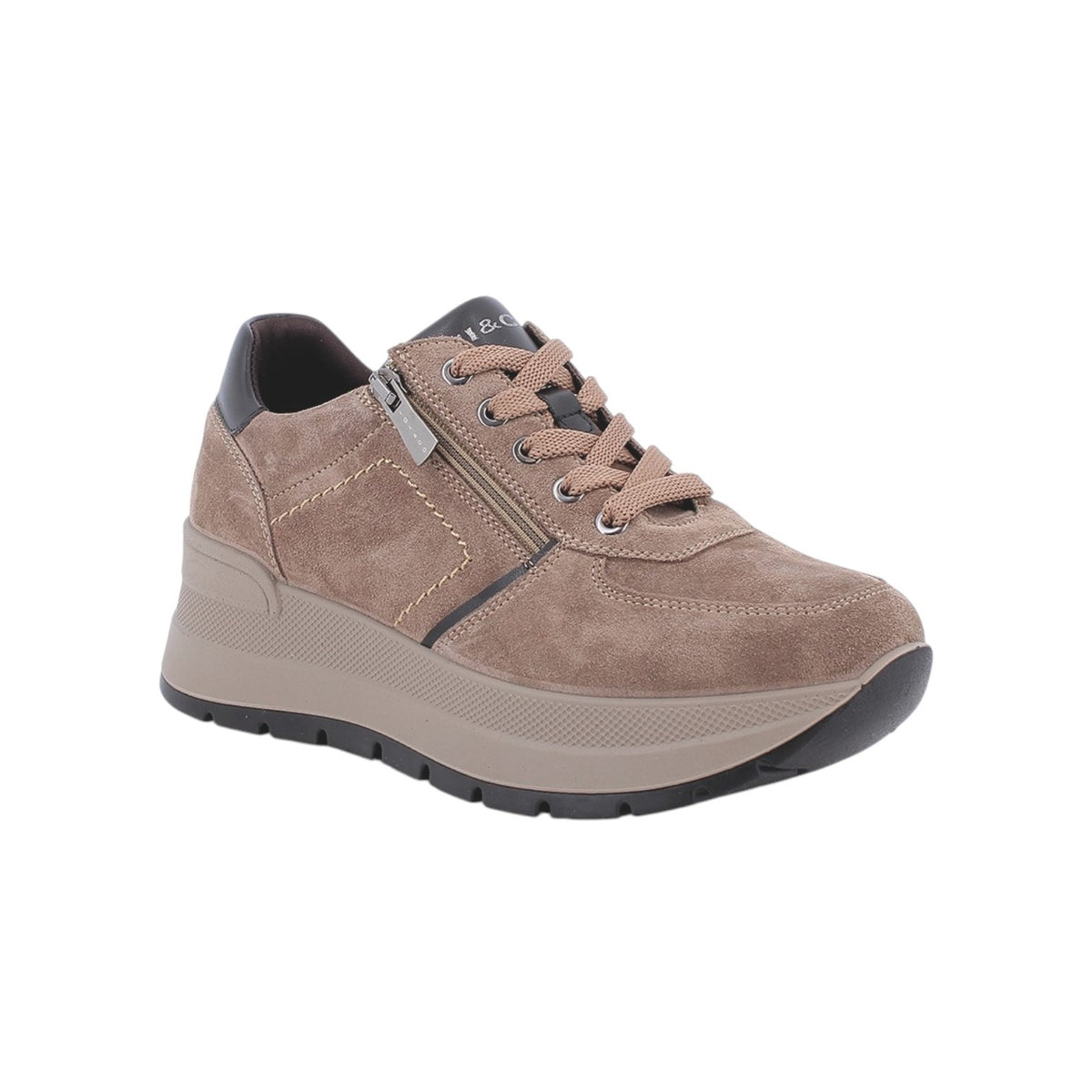 Igi&Co Sneakers Donna Fango in Camoscio con Lacci e Zip