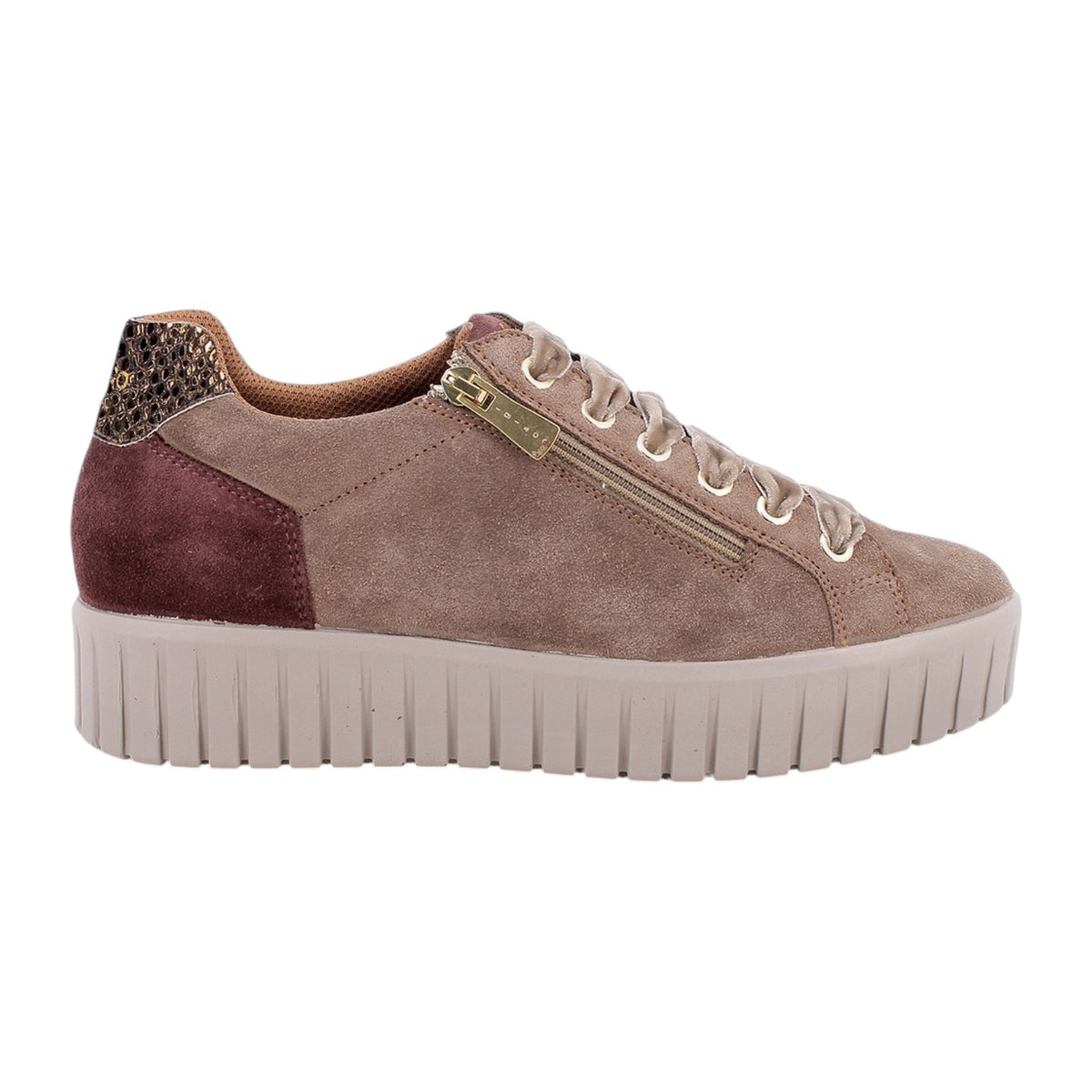 Igi&Co Sneakers Platform Donna in Camoscio Fango