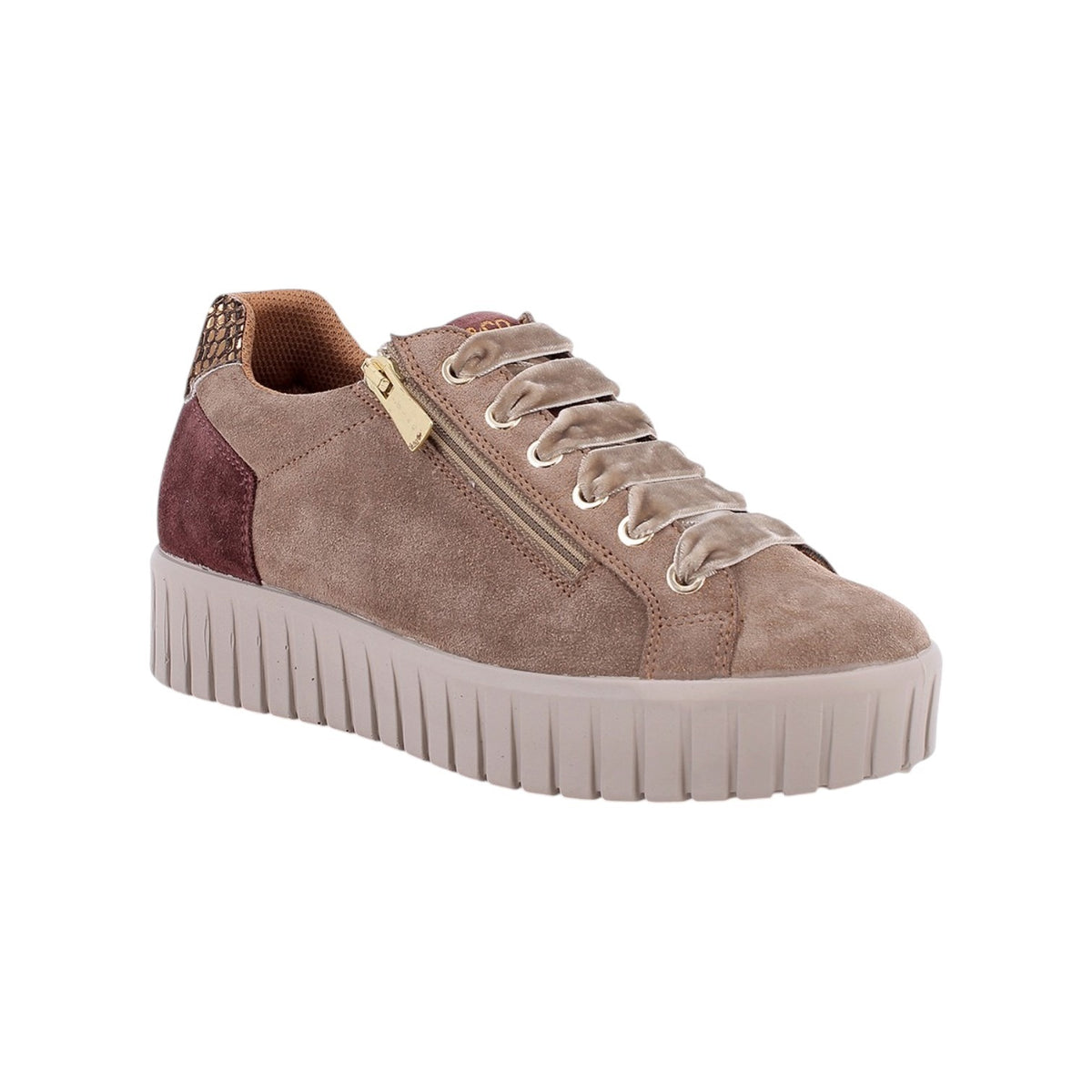 Igi&Co Sneakers Platform Donna in Camoscio Fango