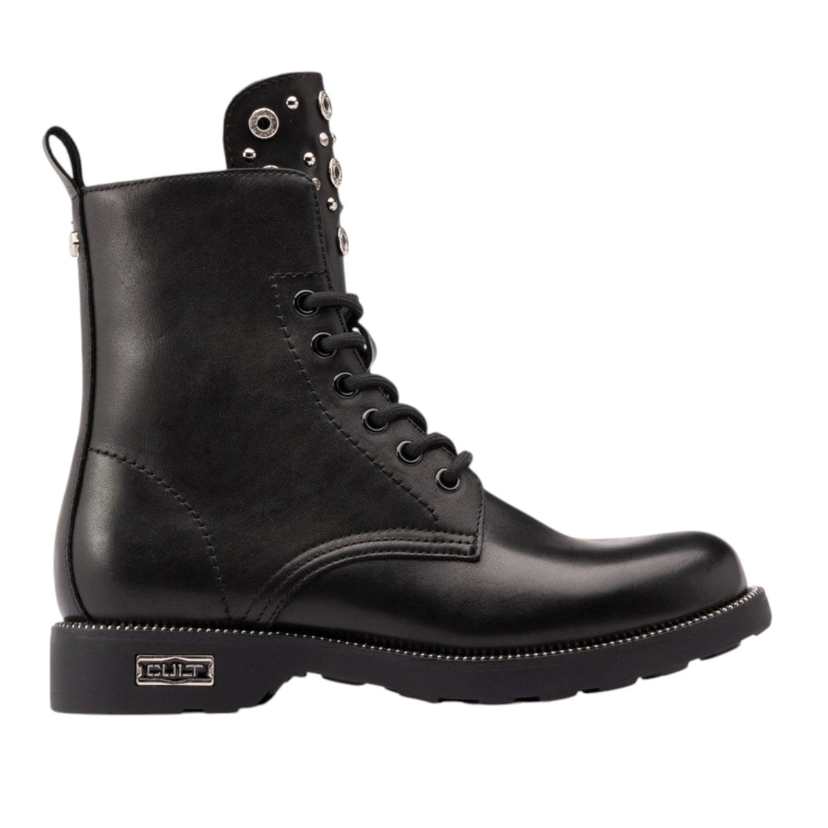 Cult Anfibio Donna in Pelle Nera con Borchie