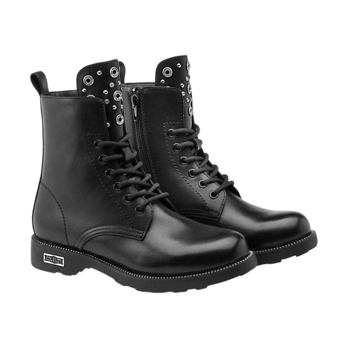 Cult Anfibio Donna in Pelle Nera con Borchie