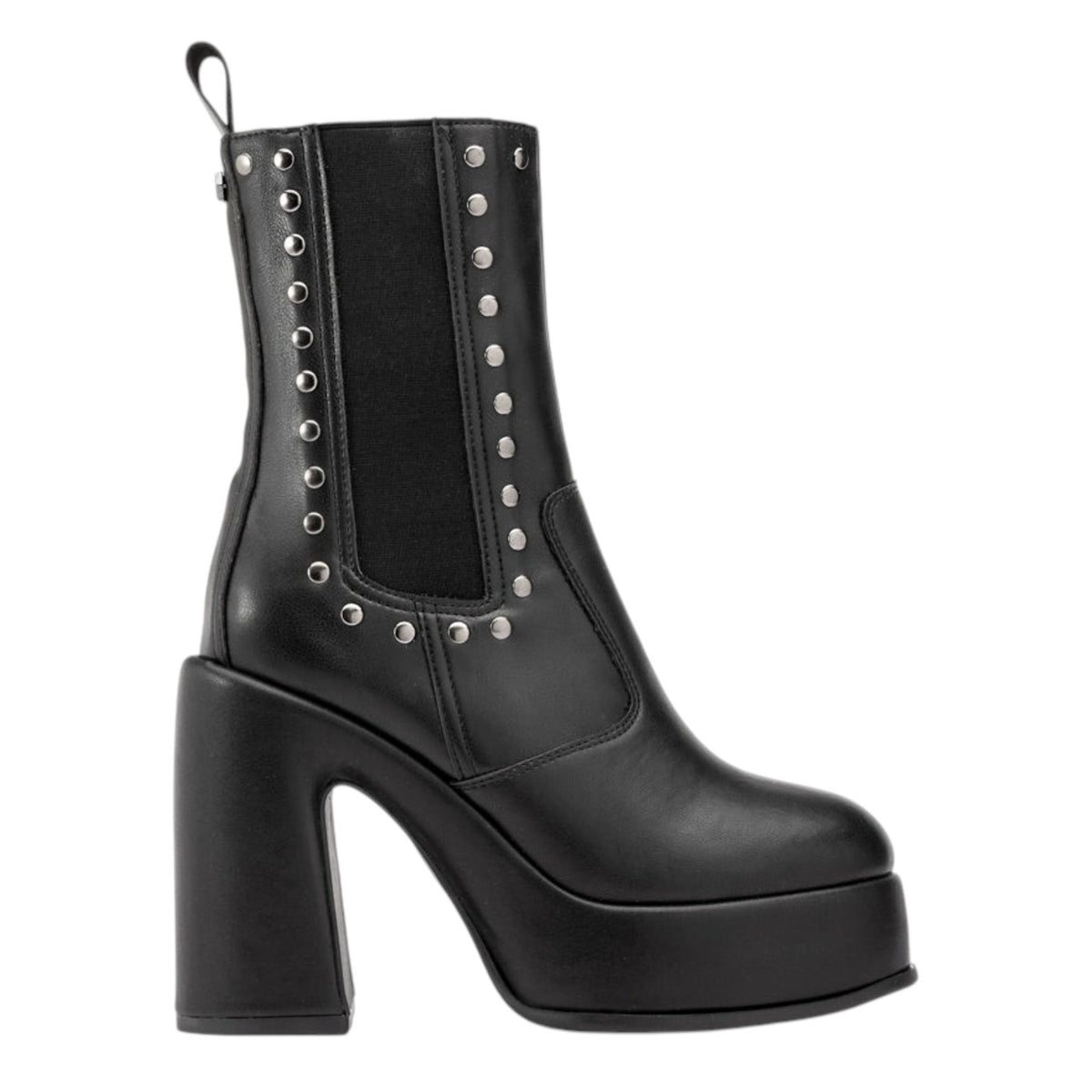 Cult Stivaletto Donna Nero con Borchiette e Tacco Alto 120mm e Plateau
