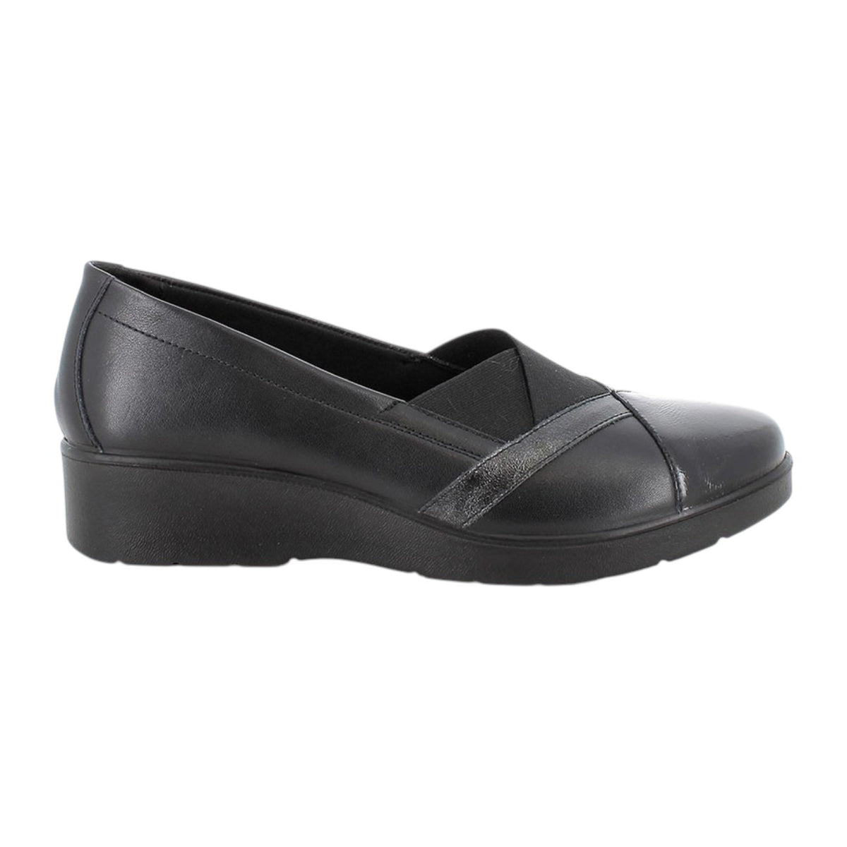 Enval Soft Ballerina Donna Nera in Pelle e Naplak con Elastico