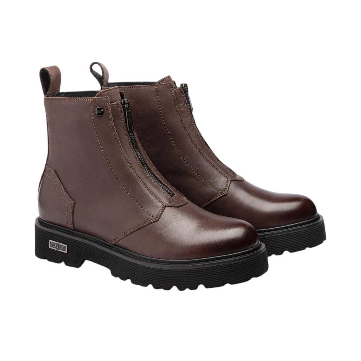 Cult Stivaletto Uomo in Pelle Marrone con Zip Centrale