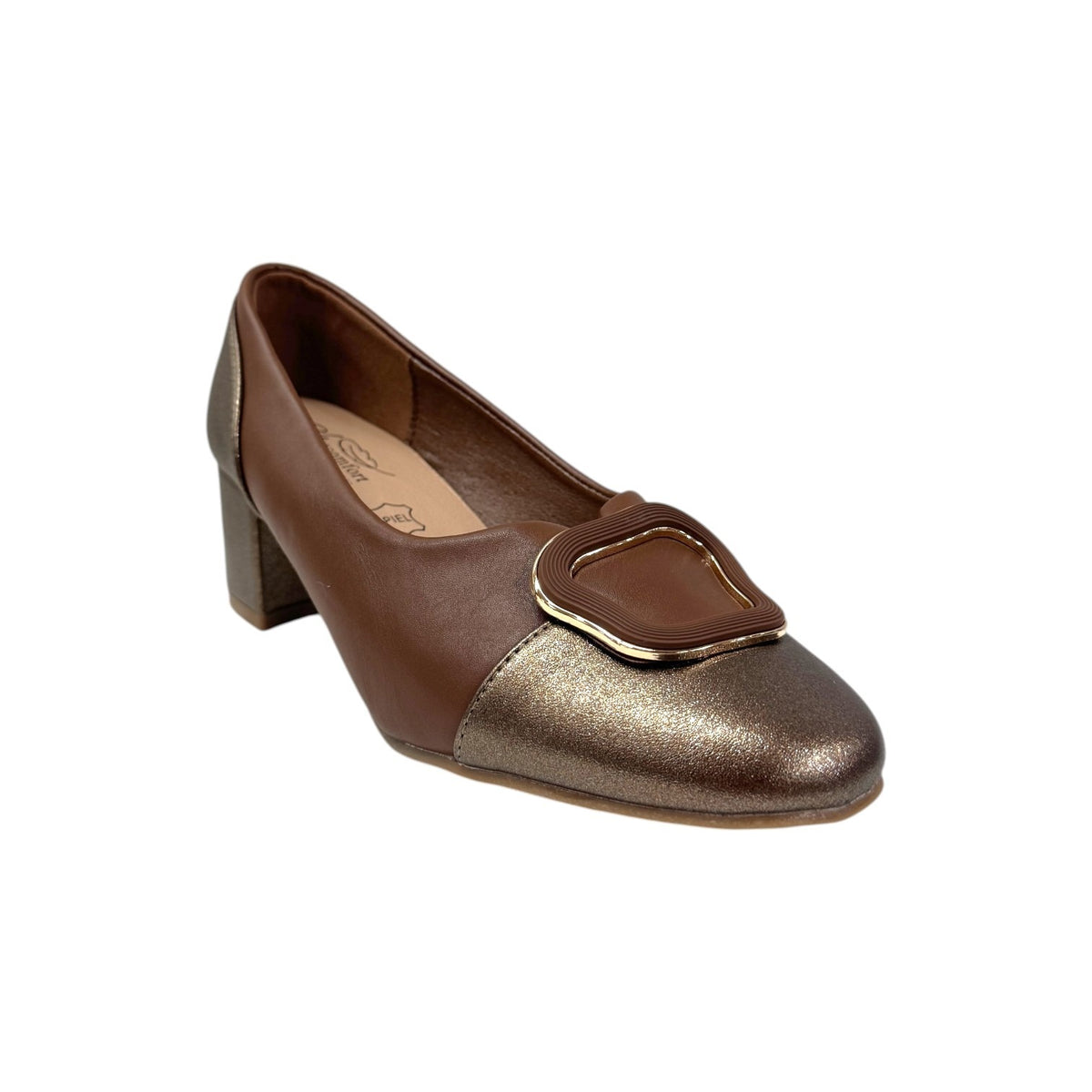 Sky Comfort Dècollettè Donna Cuoio con Accessorio e Tacco Largo Alto 50mm