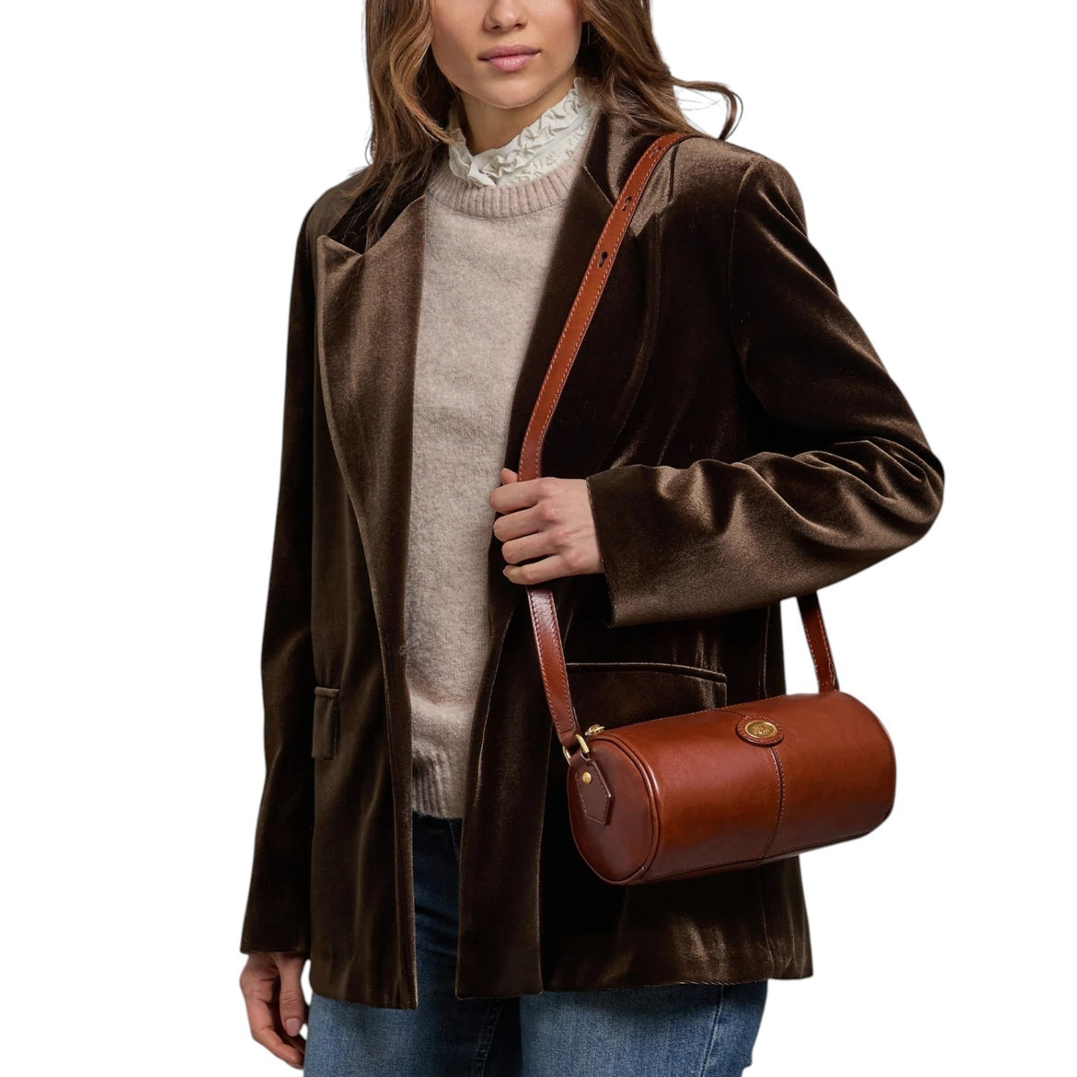 The Bridge Borsa a Tracolla Arrotondata Story Donna in Pelle Cuoio