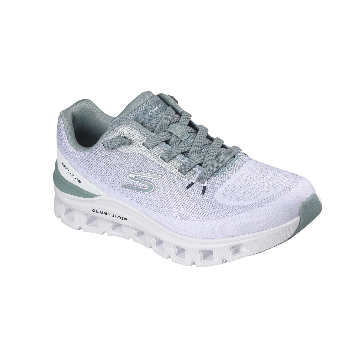 Skechers Slip On Uomo Bianco Blu Chiaro Glide-Step Pro - Waverra