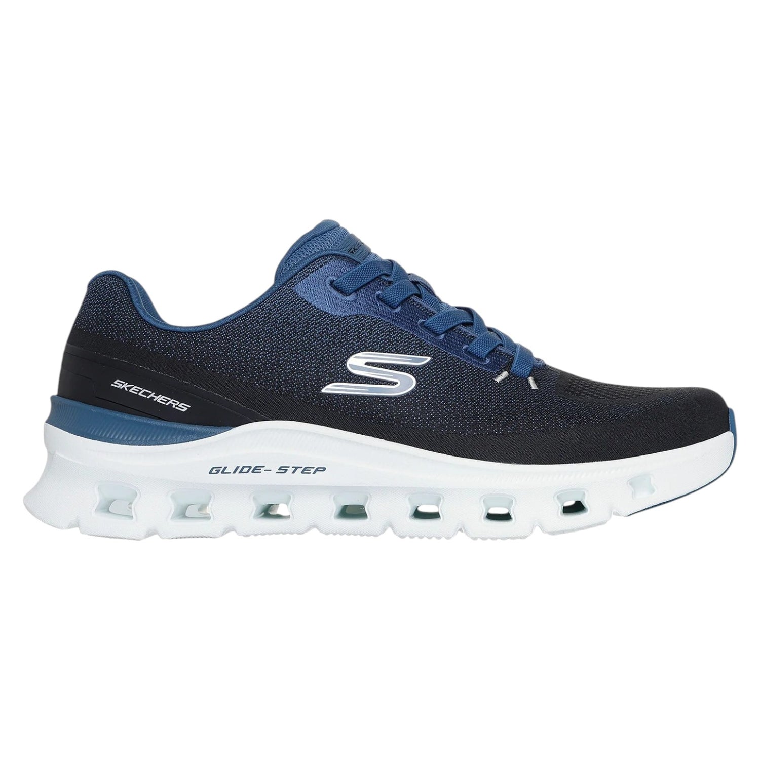 Skechers Slip On Uomo Nero Blu Glide-Step Pro - Waverra
