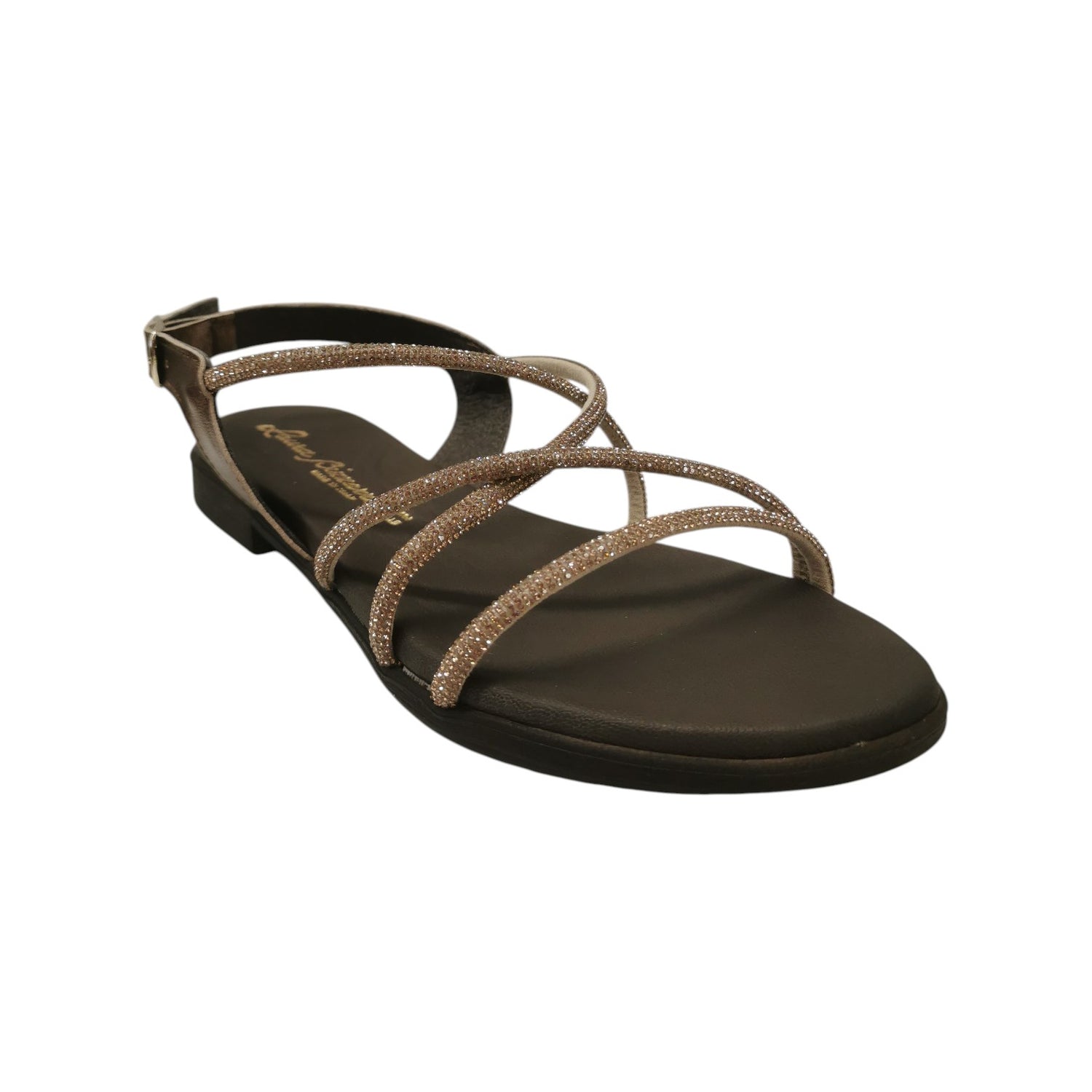 Laura Bizzarri Sandalo Basso Bronzo con Strass