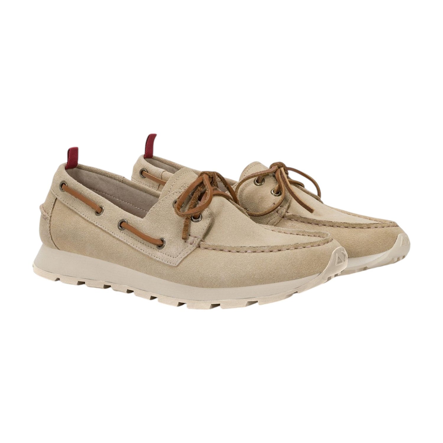 SUN68 Tom Barca Suedec Allacciato Uomo Beige