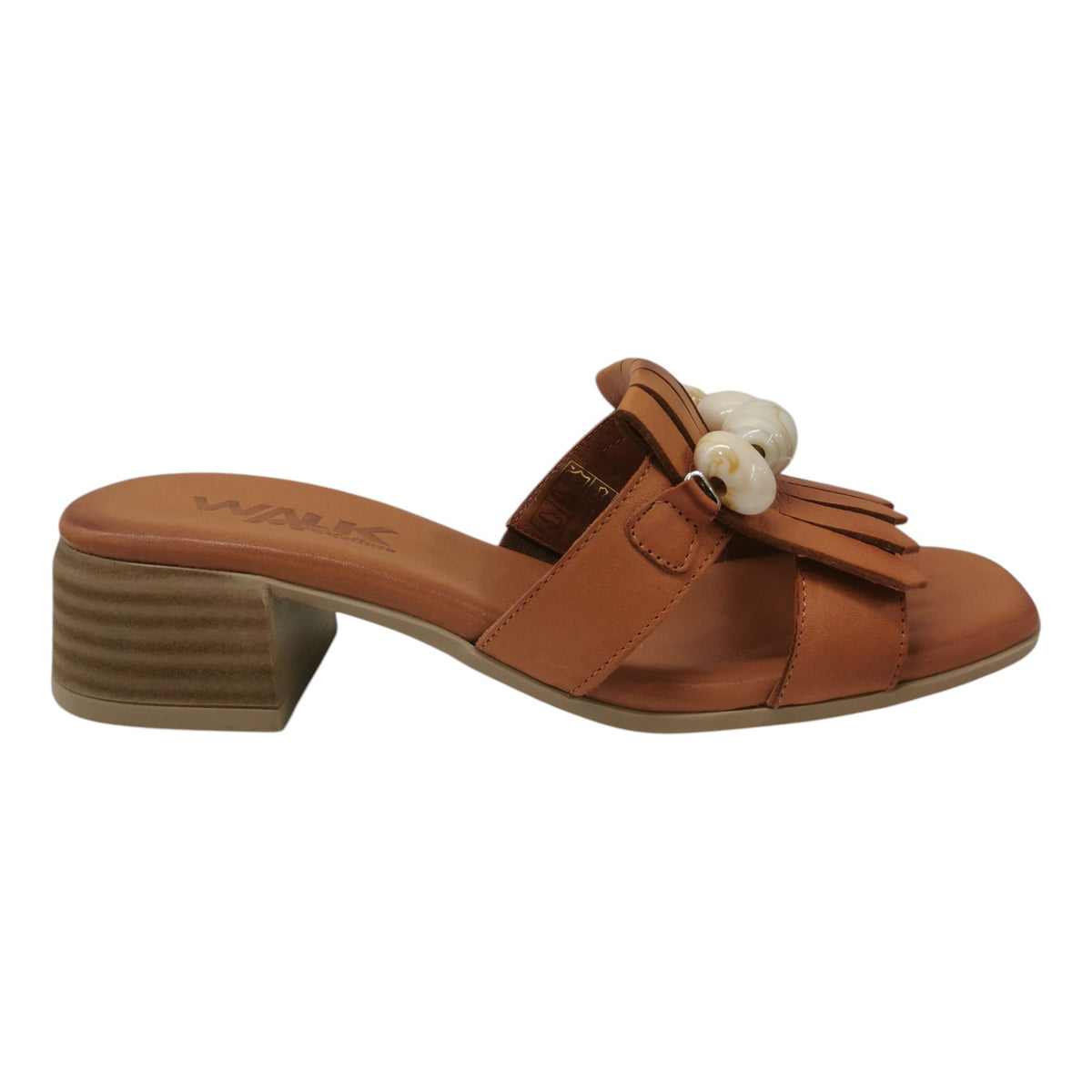Melluso Scalzato Donna in Pelle Cuoio con Tacco Largo Alto 45mm