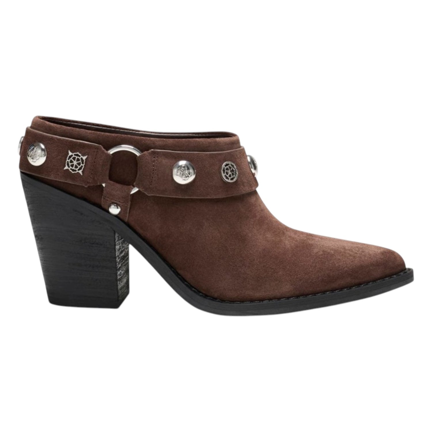 Guess Sabot Donna in Camoscio Marrone con Tacco Alto 90mm