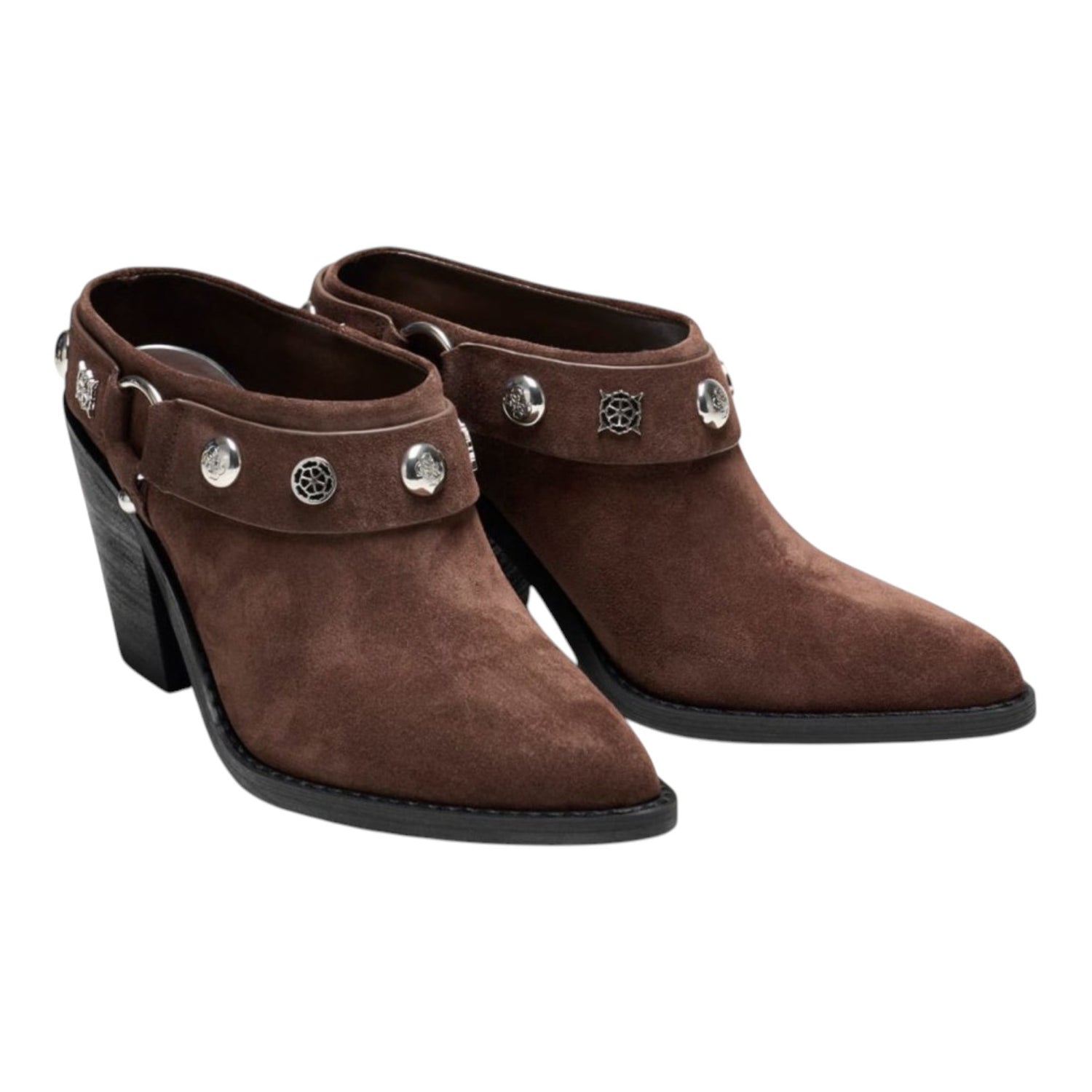 Guess Sabot Donna in Camoscio Marrone con Tacco Alto 90mm