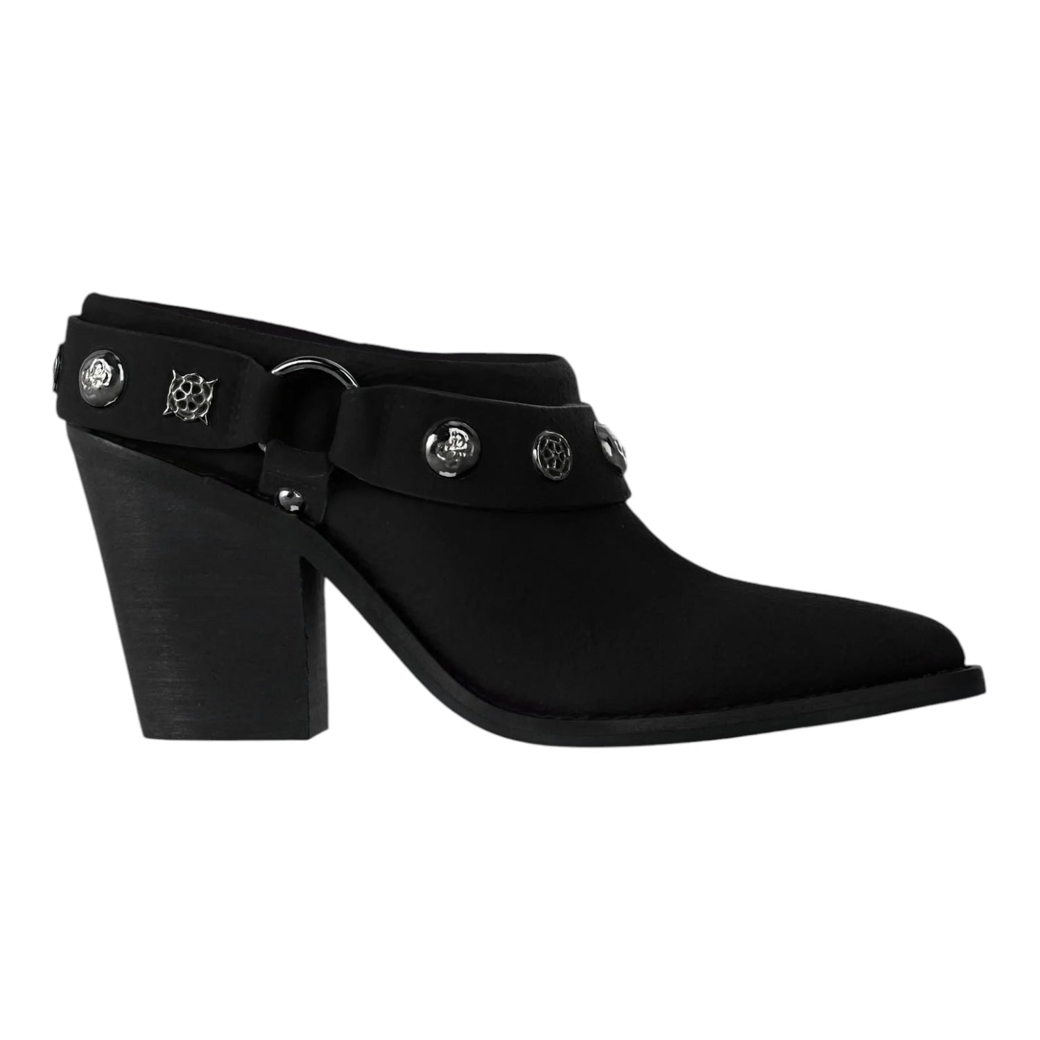 Guess Sabot Donna in Camoscio Nero con Tacco Alto 90mm